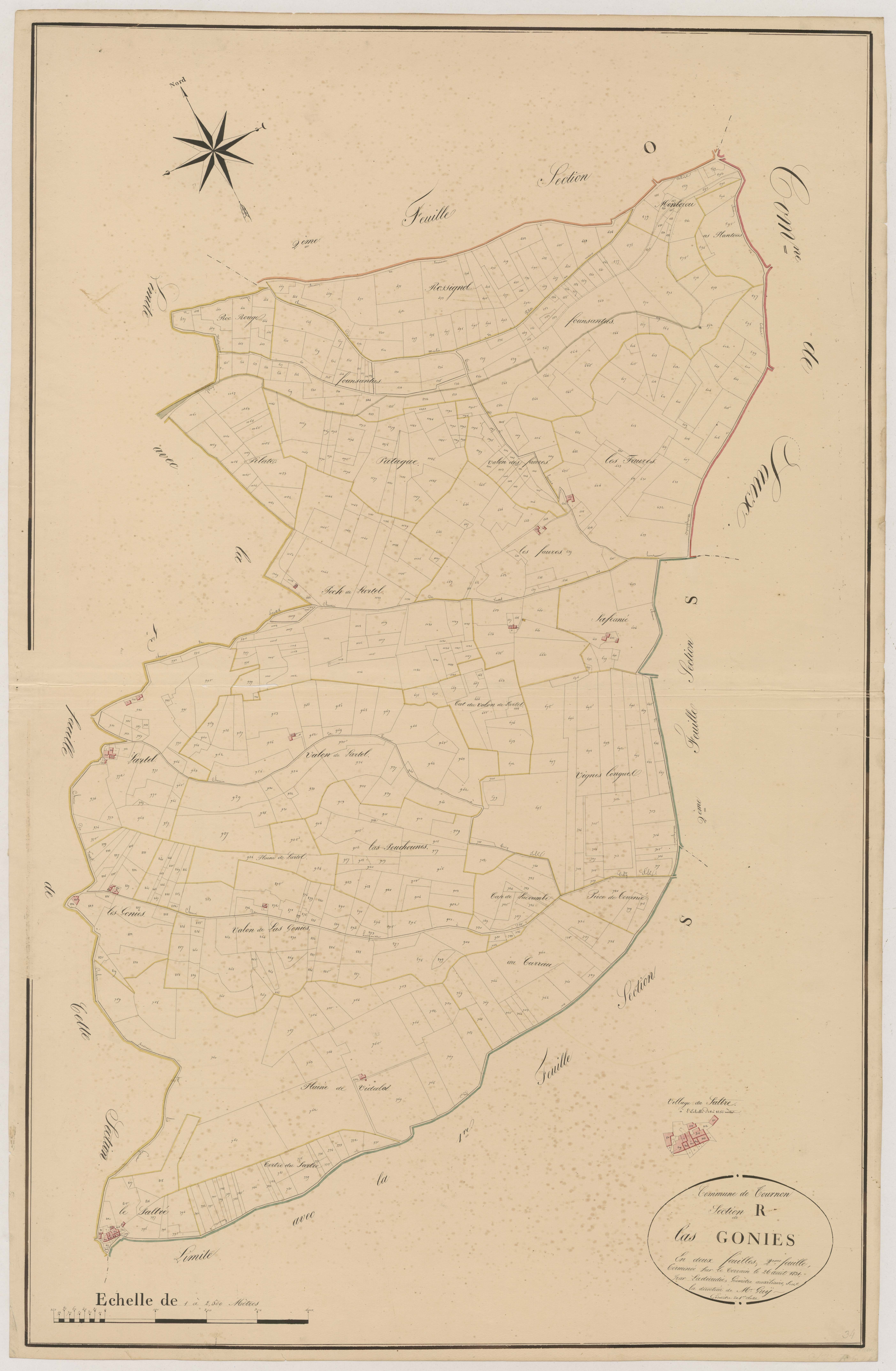 Plan napoléonien, atlas-R2 Las Gonie, Tournon-d’Agenais