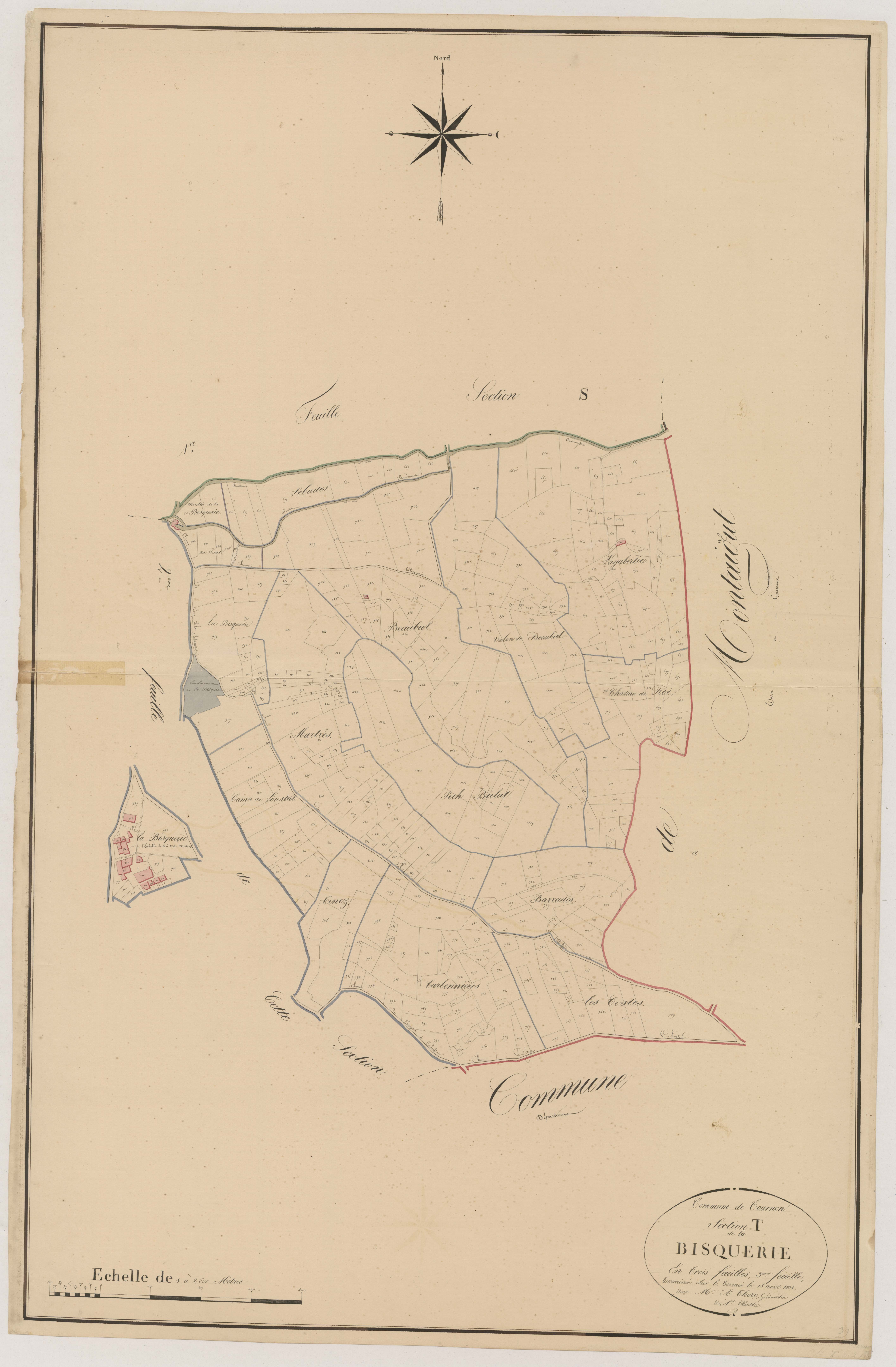 Plan napoléonien, atlas-T3 Bisquerie, Tournon-d’Agenais