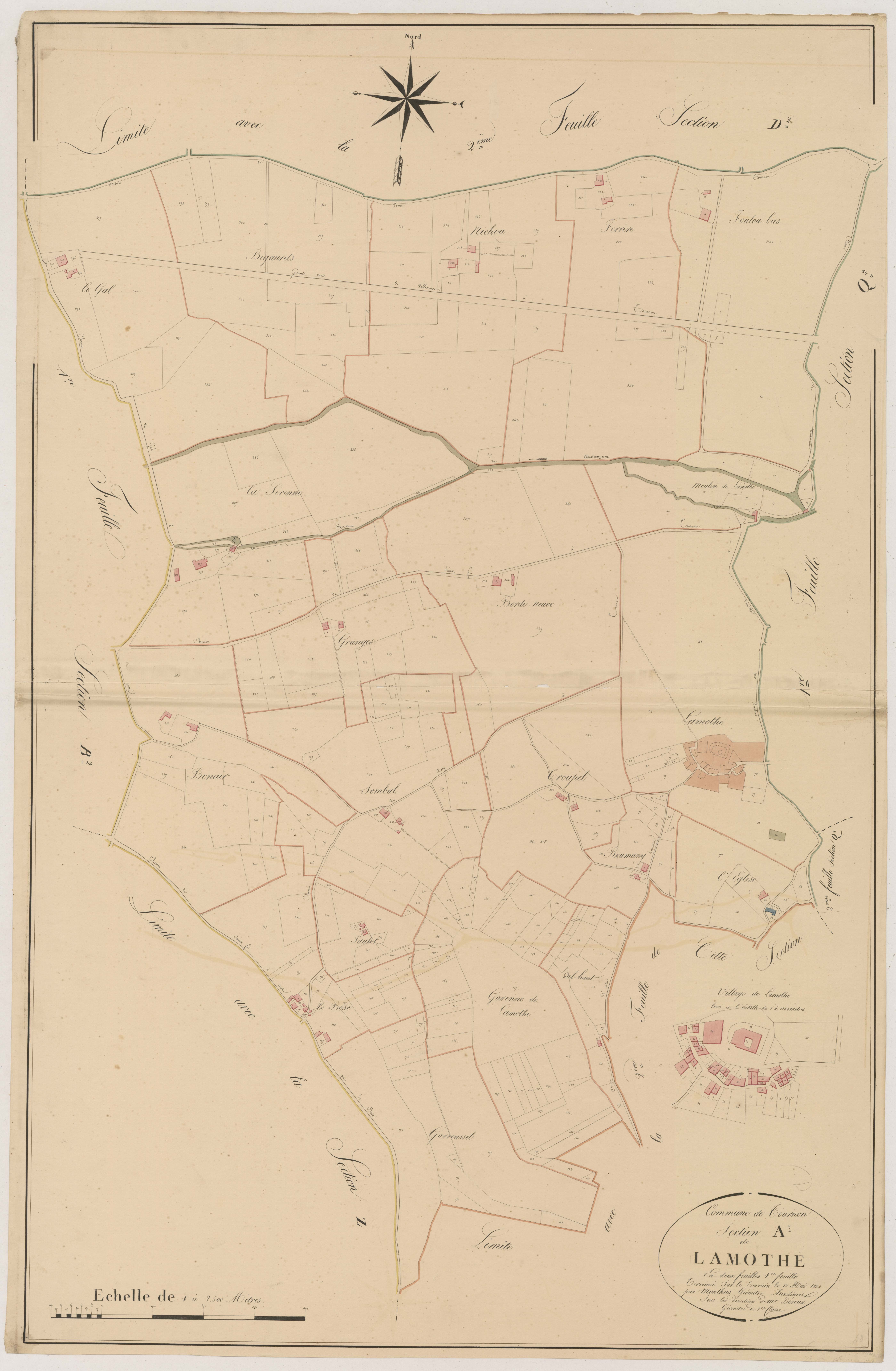 Plan napoléonien, atlas-A²1 Lamothe, Tournon-d’Agenais