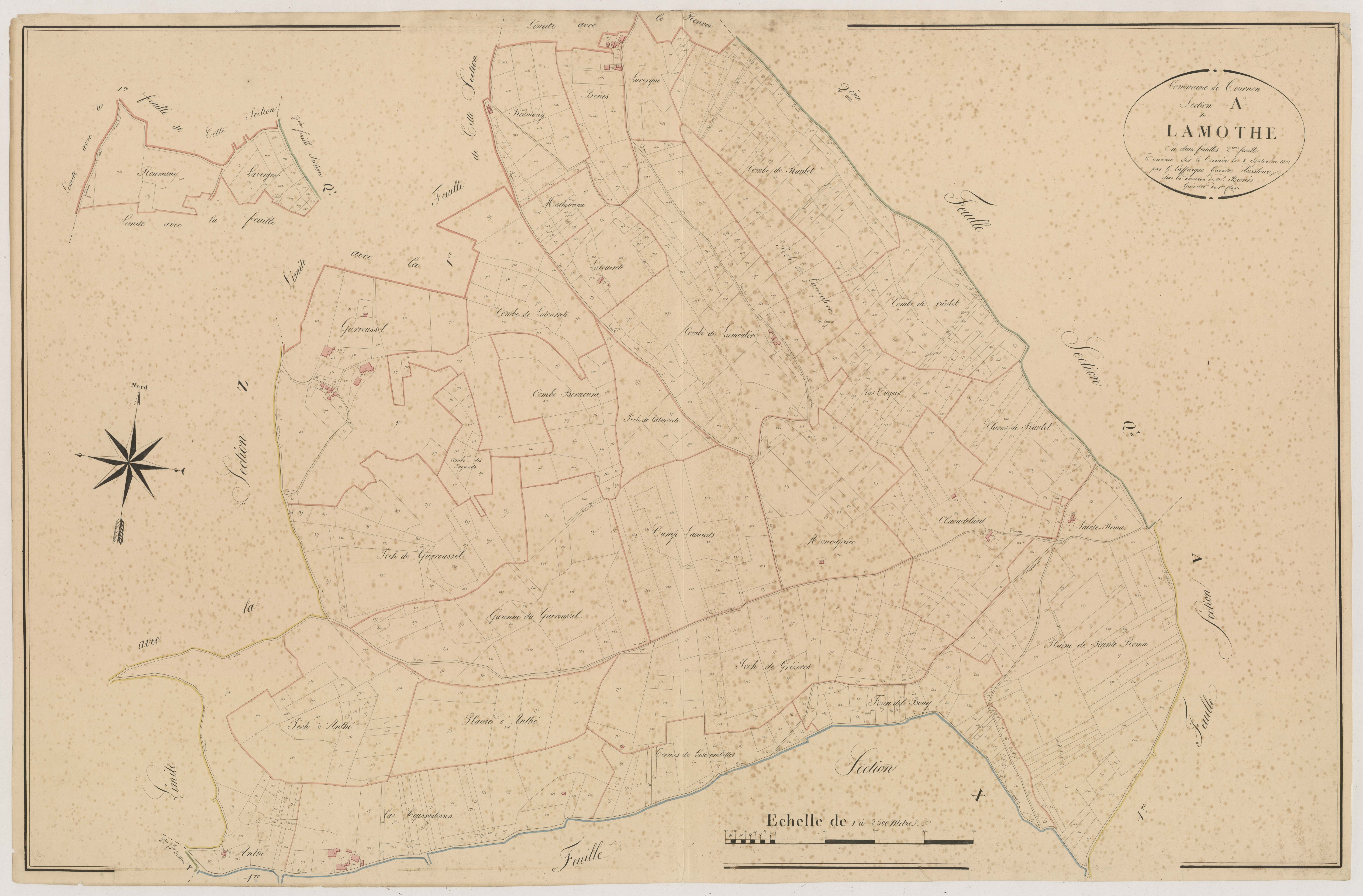 Plan napoléonien, atlas-A²2 Lamothe, Tournon-d’Agenais