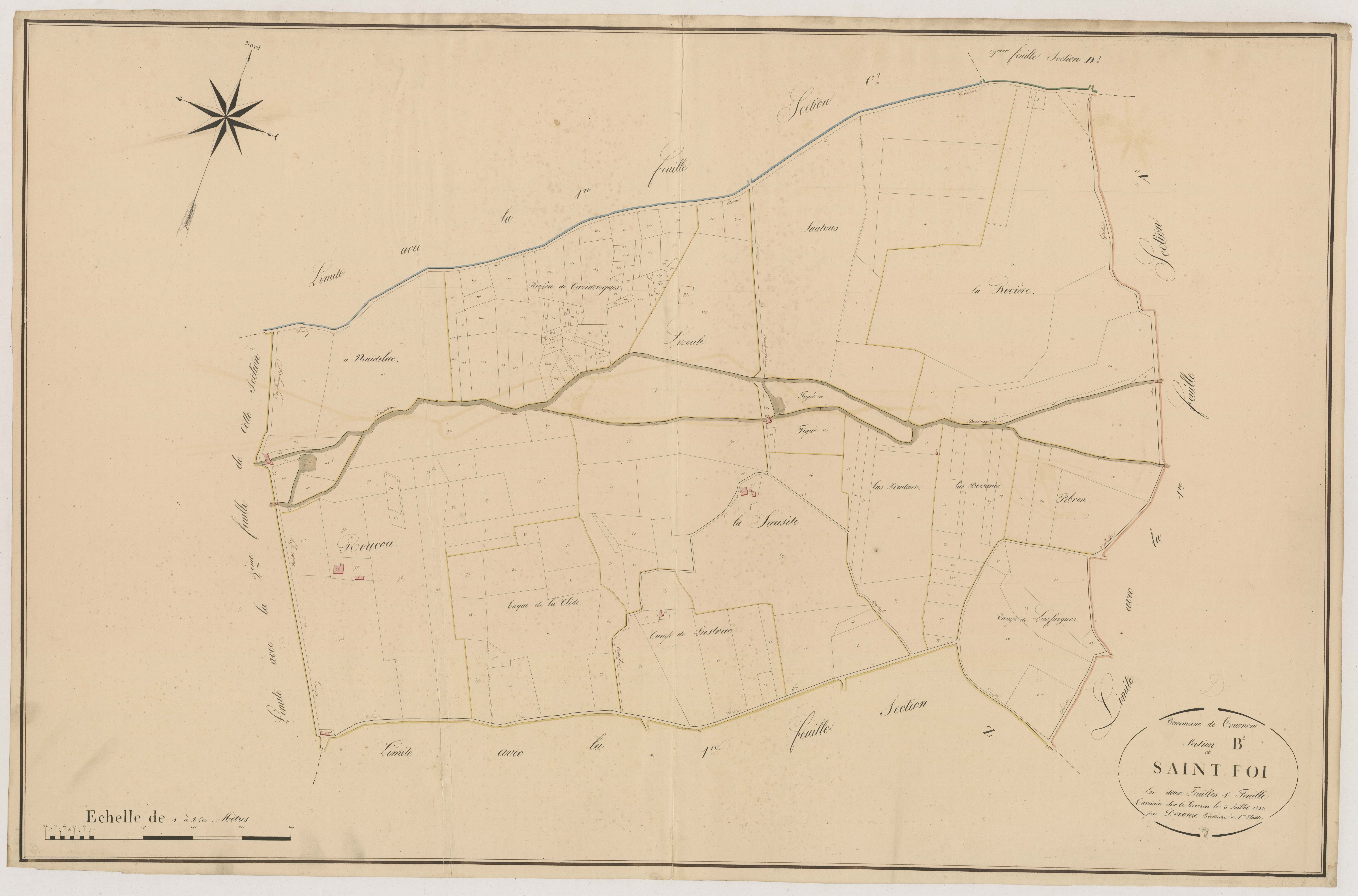 Plan napoléonien, atlas-B²1 Saint-Foi, Tournon-d’Agenais