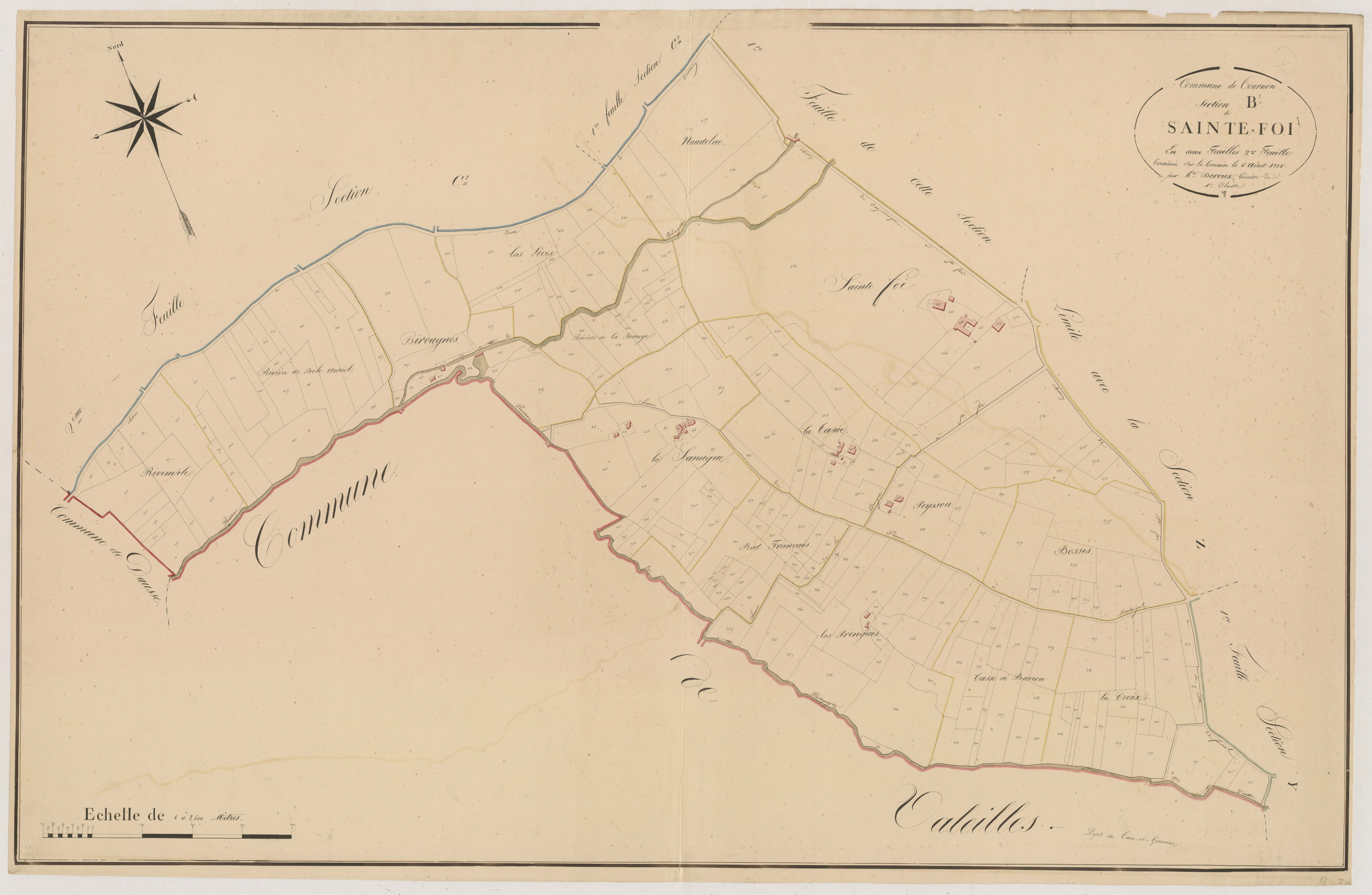 Plan napoléonien, atlas-B²2 Saint-Foi, Tournon-d’Agenais