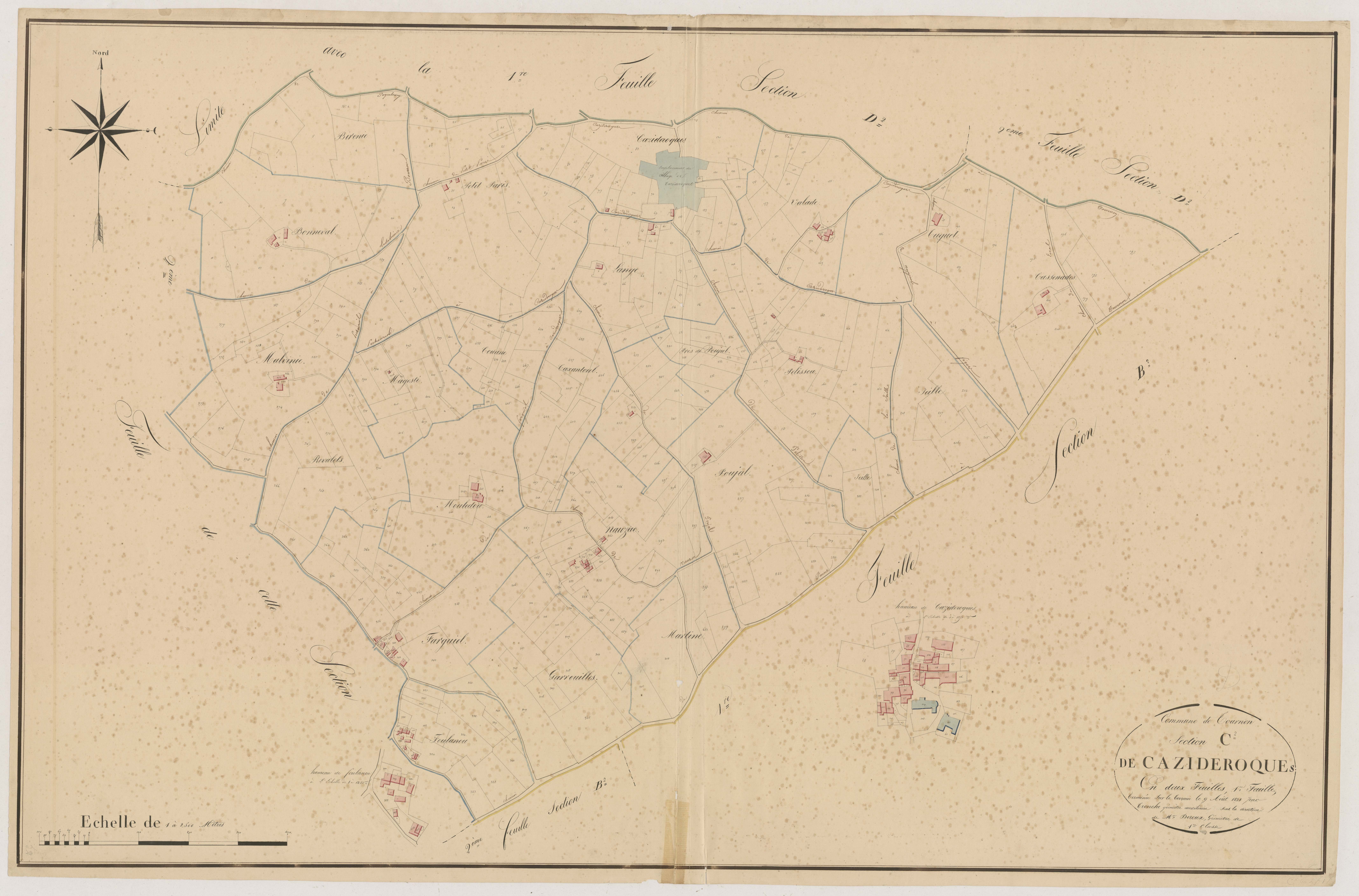 Plan napoléonien, atlas-C²1 Cazideroques, Tournon-d’Agenais