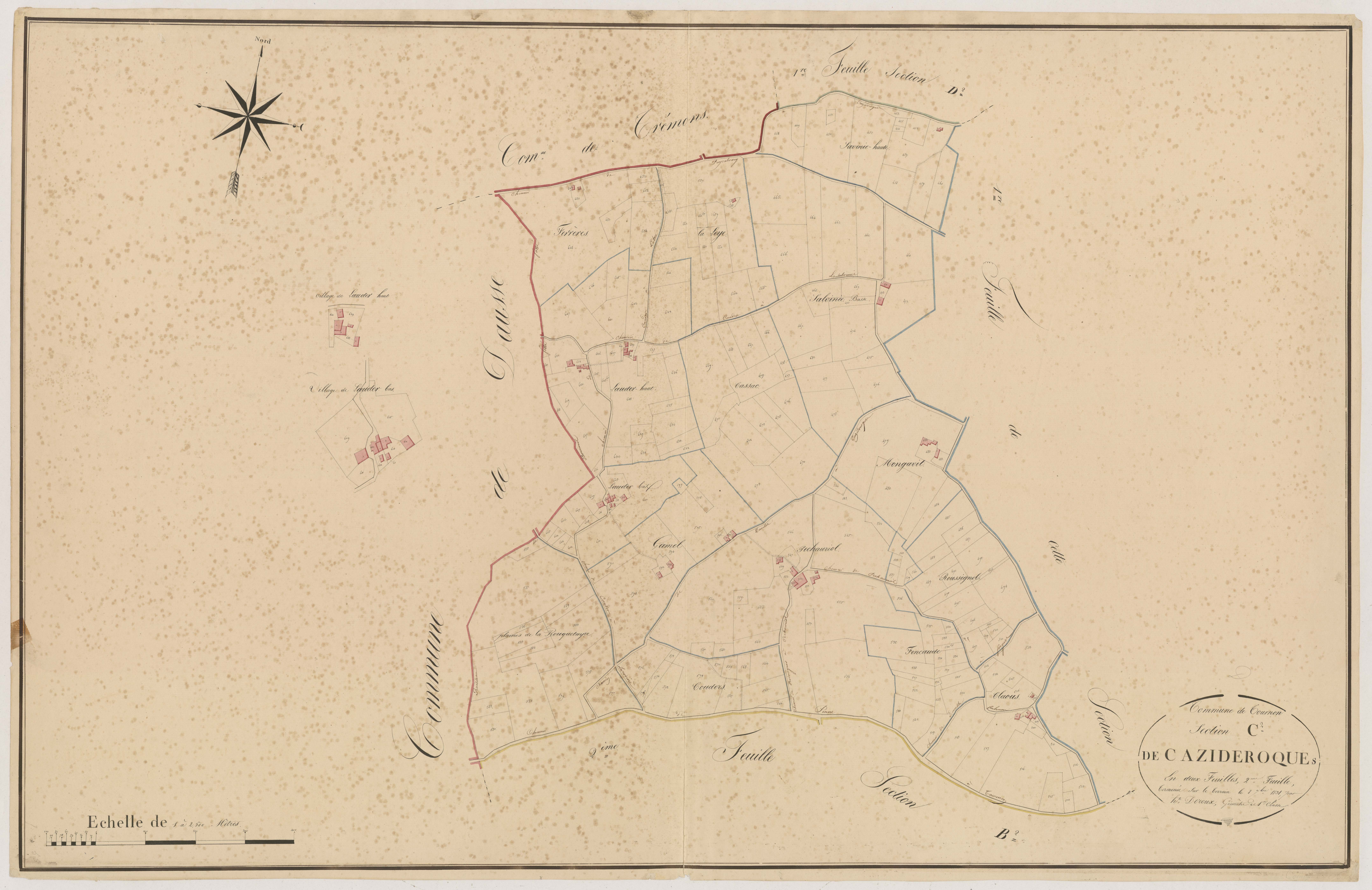 Plan napoléonien, atlas-C²2 Cazideroques, Tournon-d’Agenais