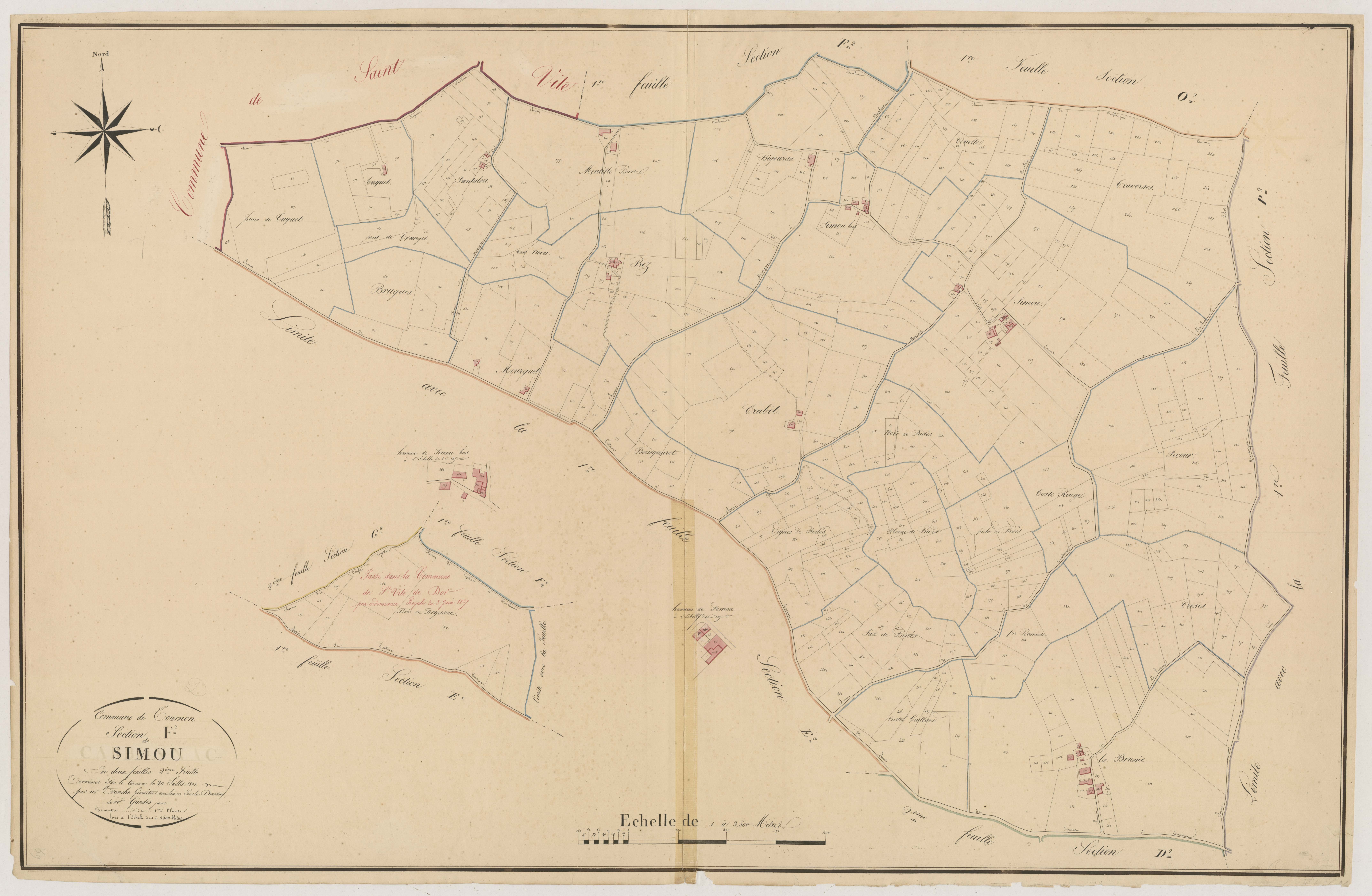Plan napoléonien, atlas-F²2 Simou, Tournon-d’Agenais