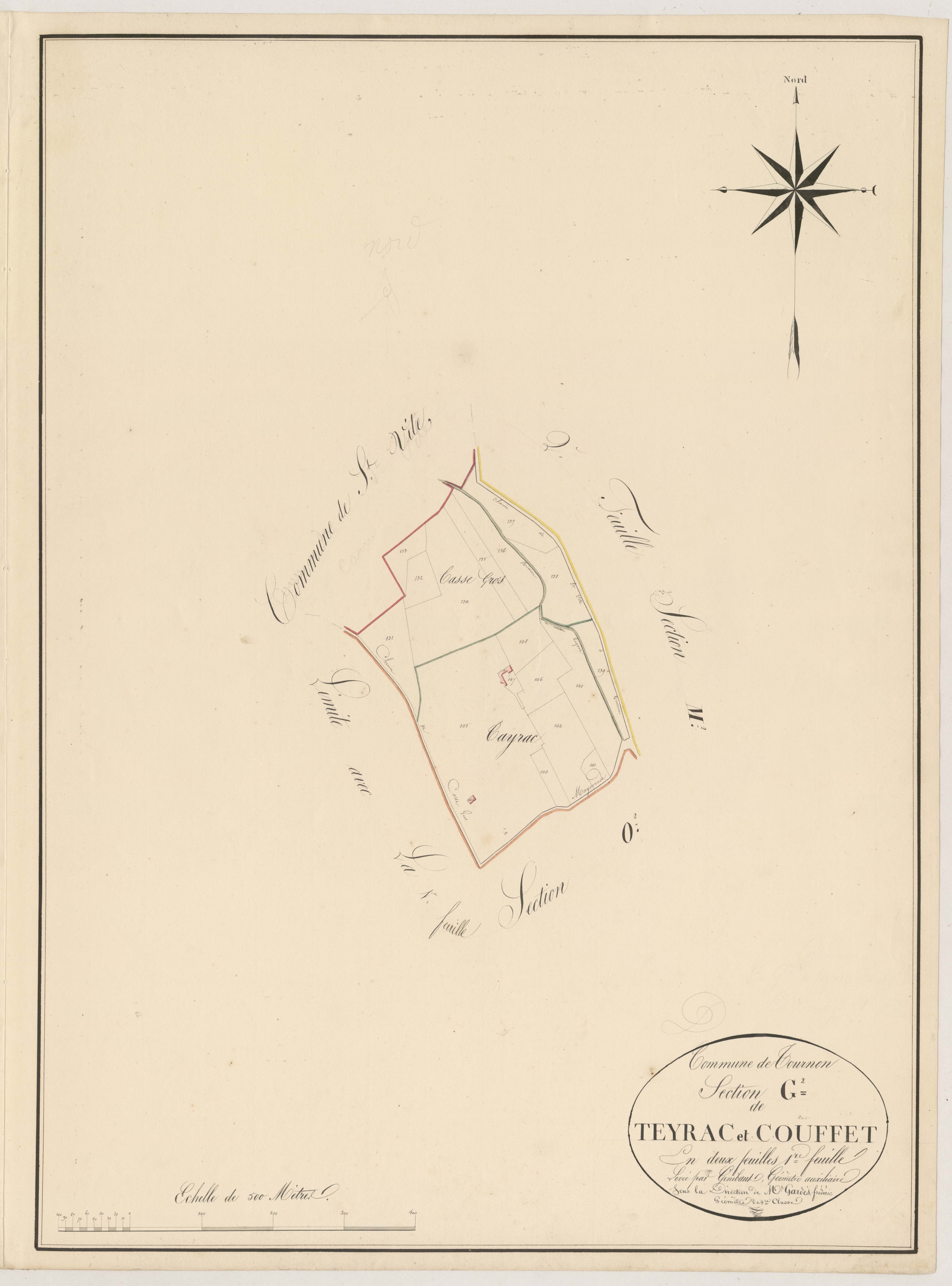 Plan napoléonien, atlas-G²1 Teyrac et Couffet, Tournon-d’Agenais