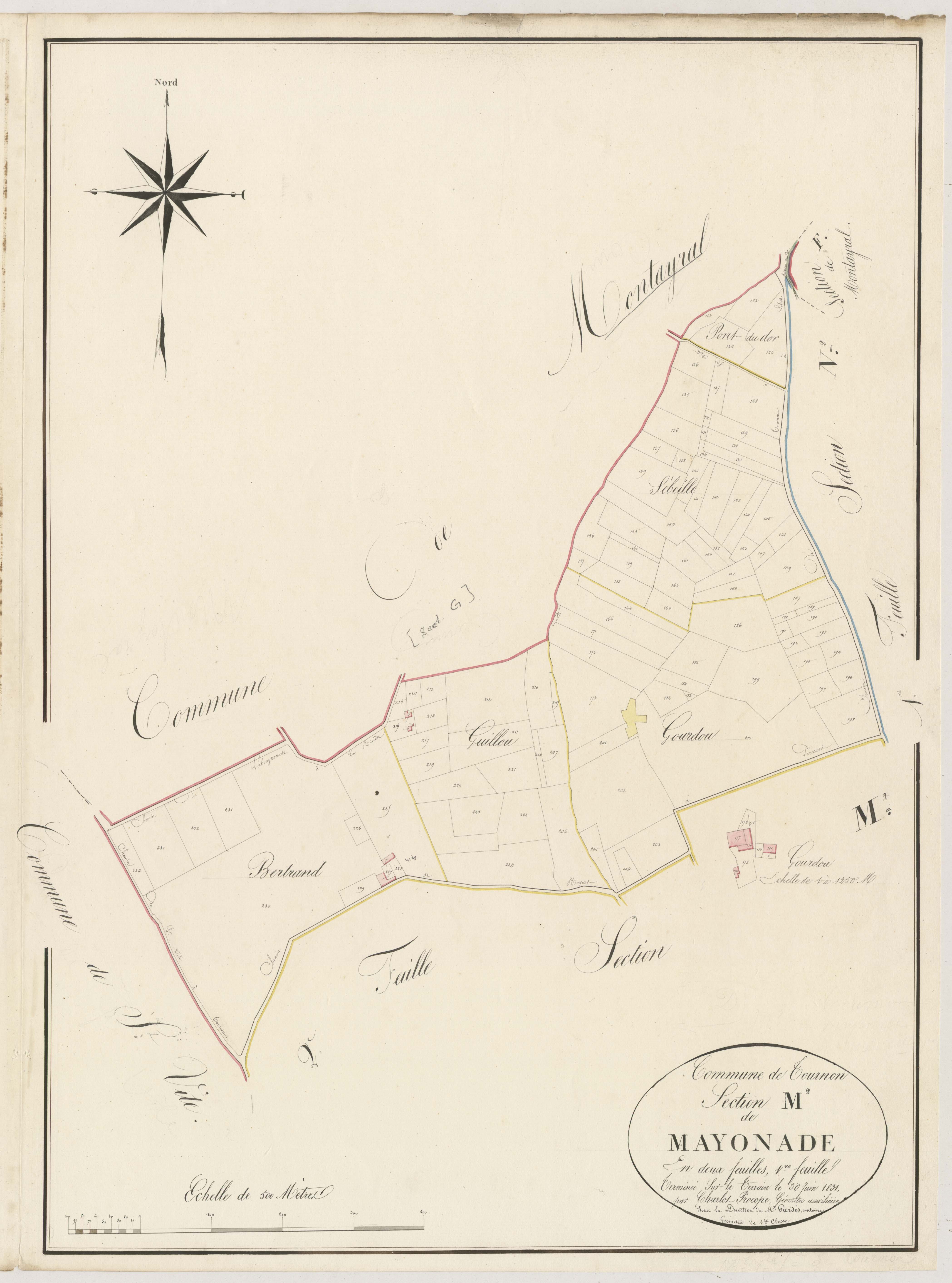 Plan napoléonien, atlas-M²1 Mayonnade, Tournon-d’Agenais