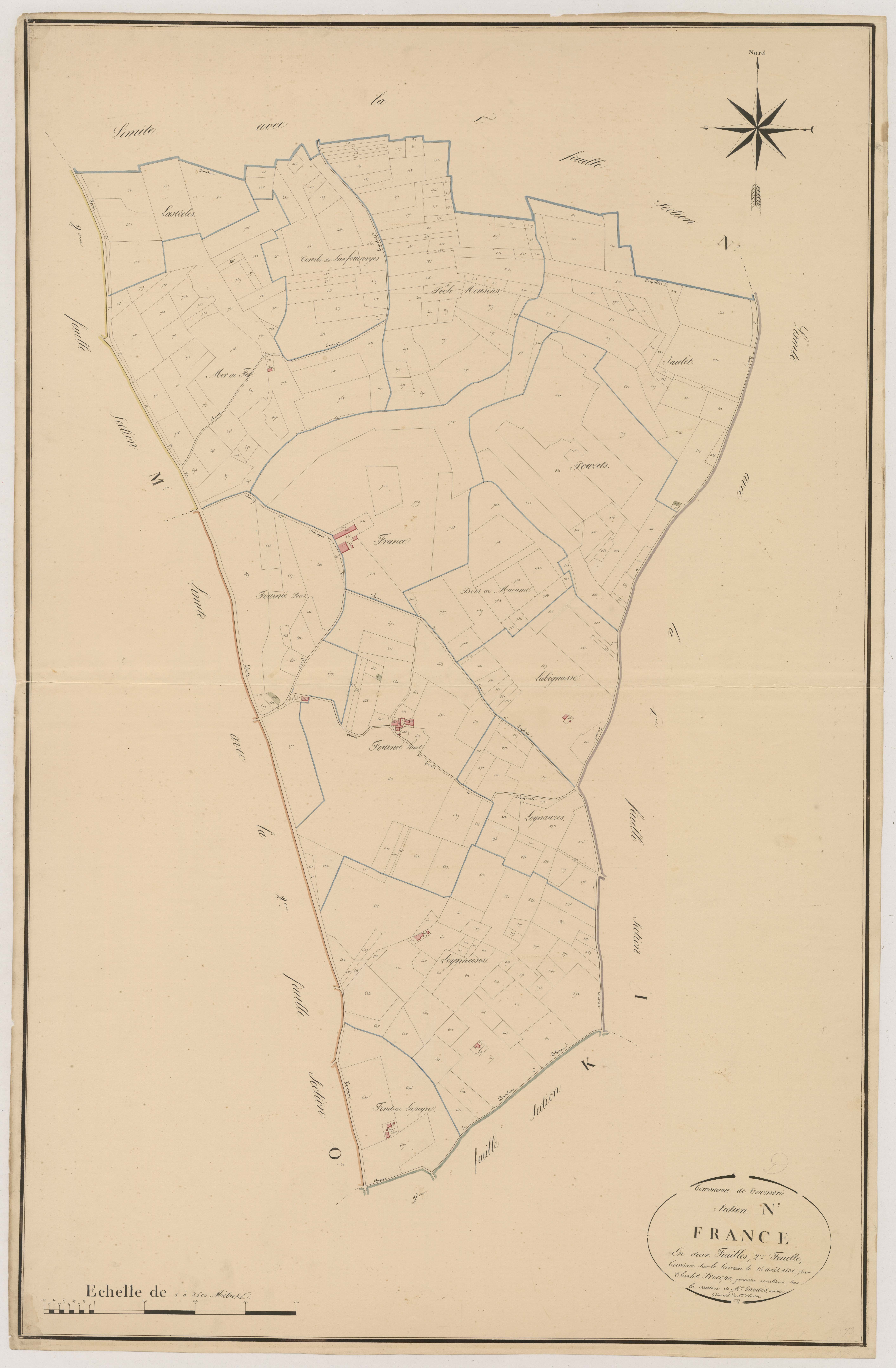 Plan napoléonien, atlas-N²2 France, Tournon-d’Agenais
