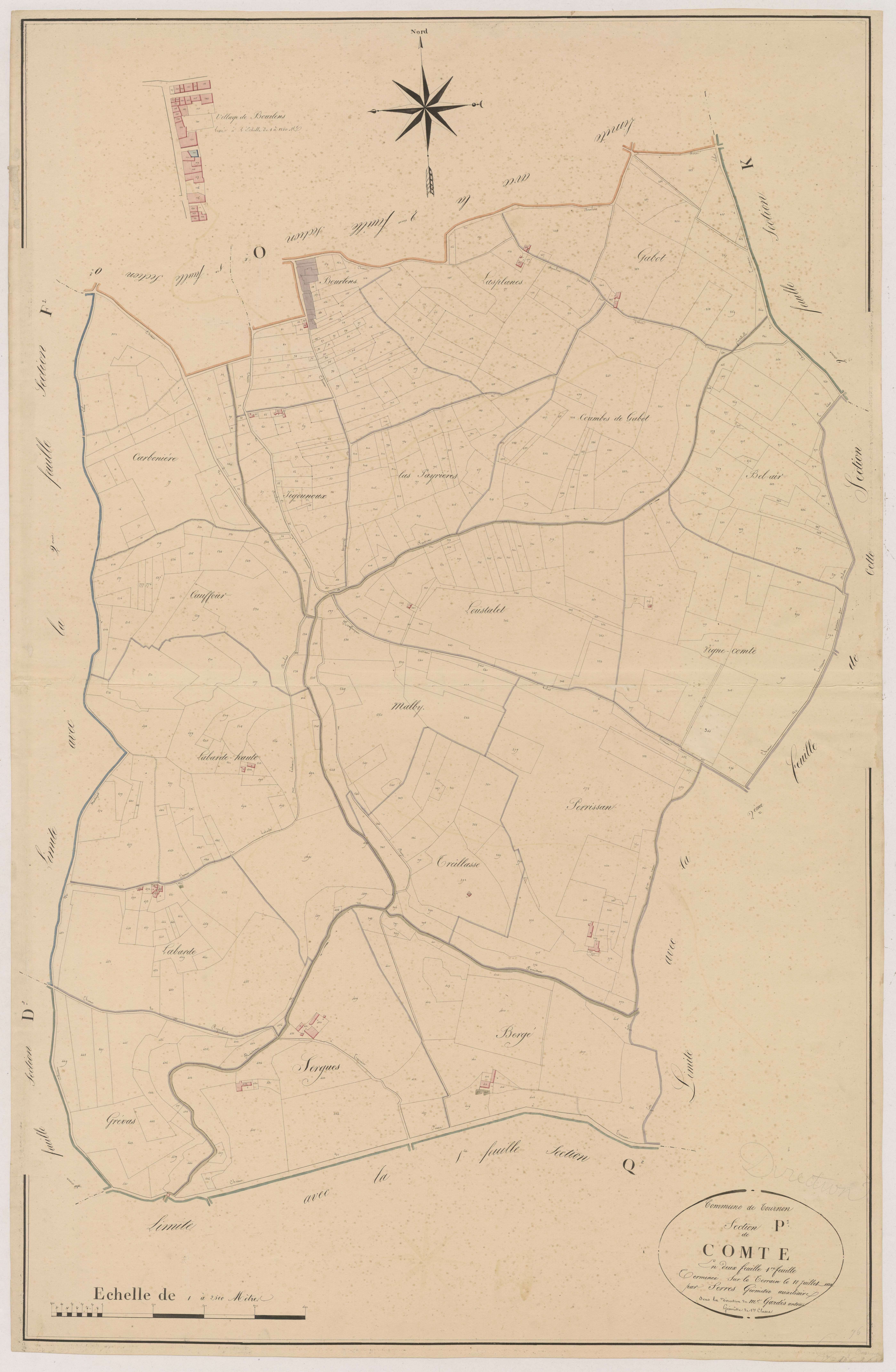Plan napoléonien, atlas-P²1 Comte, Tournon-d’Agenais