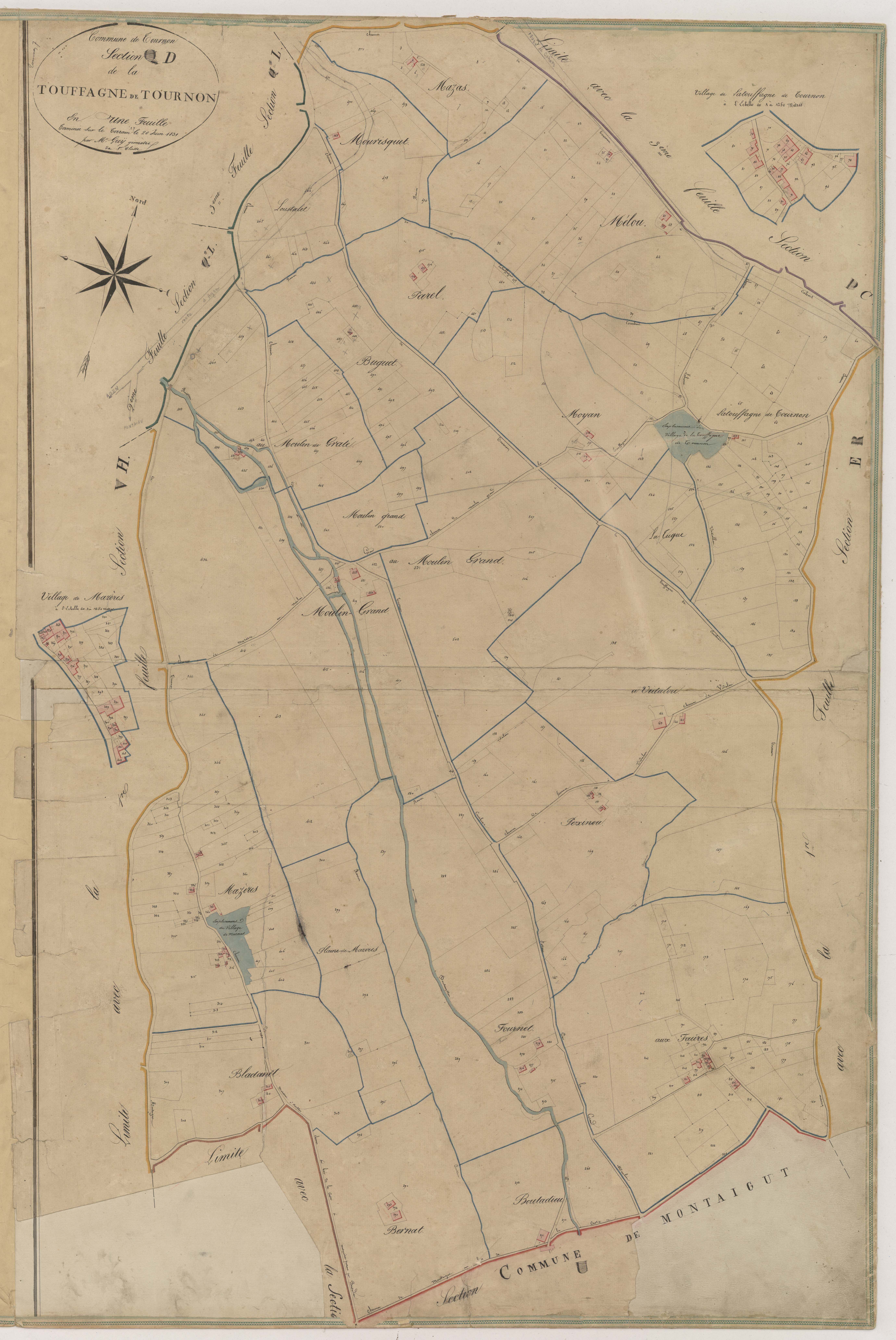 Plan napoléonien-D Touffagne de Tournon, Tournon-d’Agenais