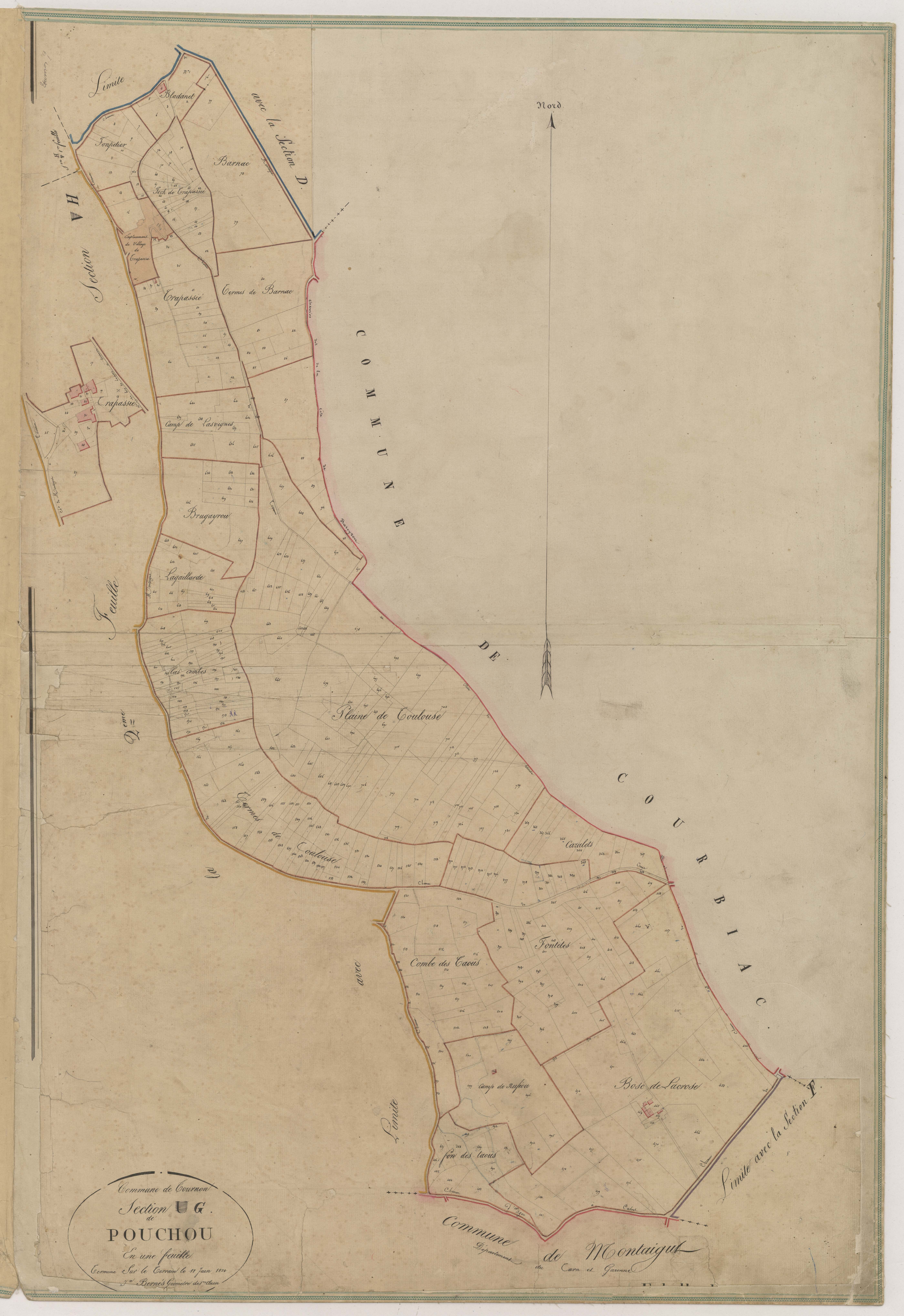 Plan napoléonien-G Pouchou, Tournon-d’Agenais