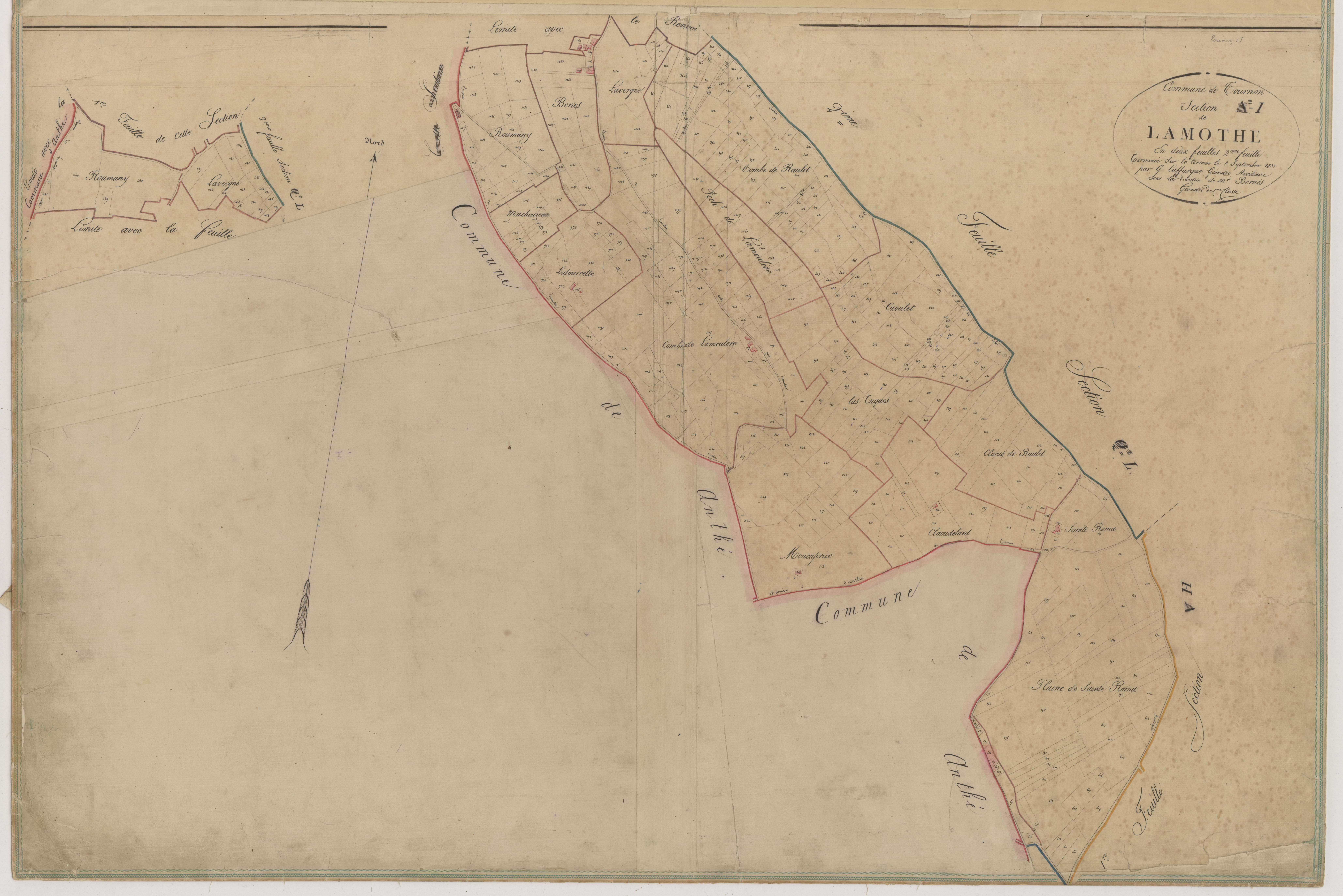 Plan napoléonien-I2 Lamothe, Tournon-d’Agenais