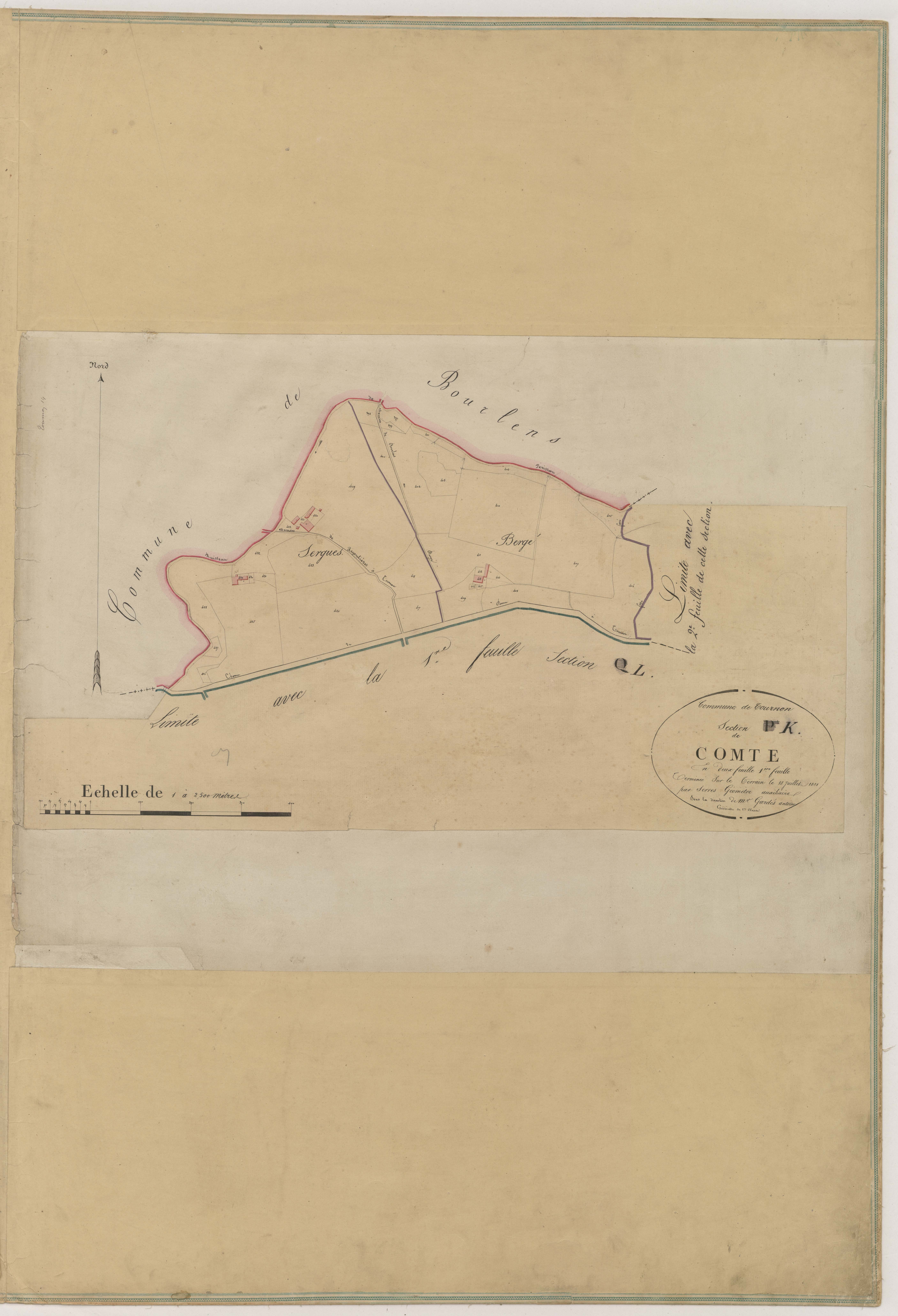 Plan napoléonien-K1 Comte, Tournon-d’Agenais