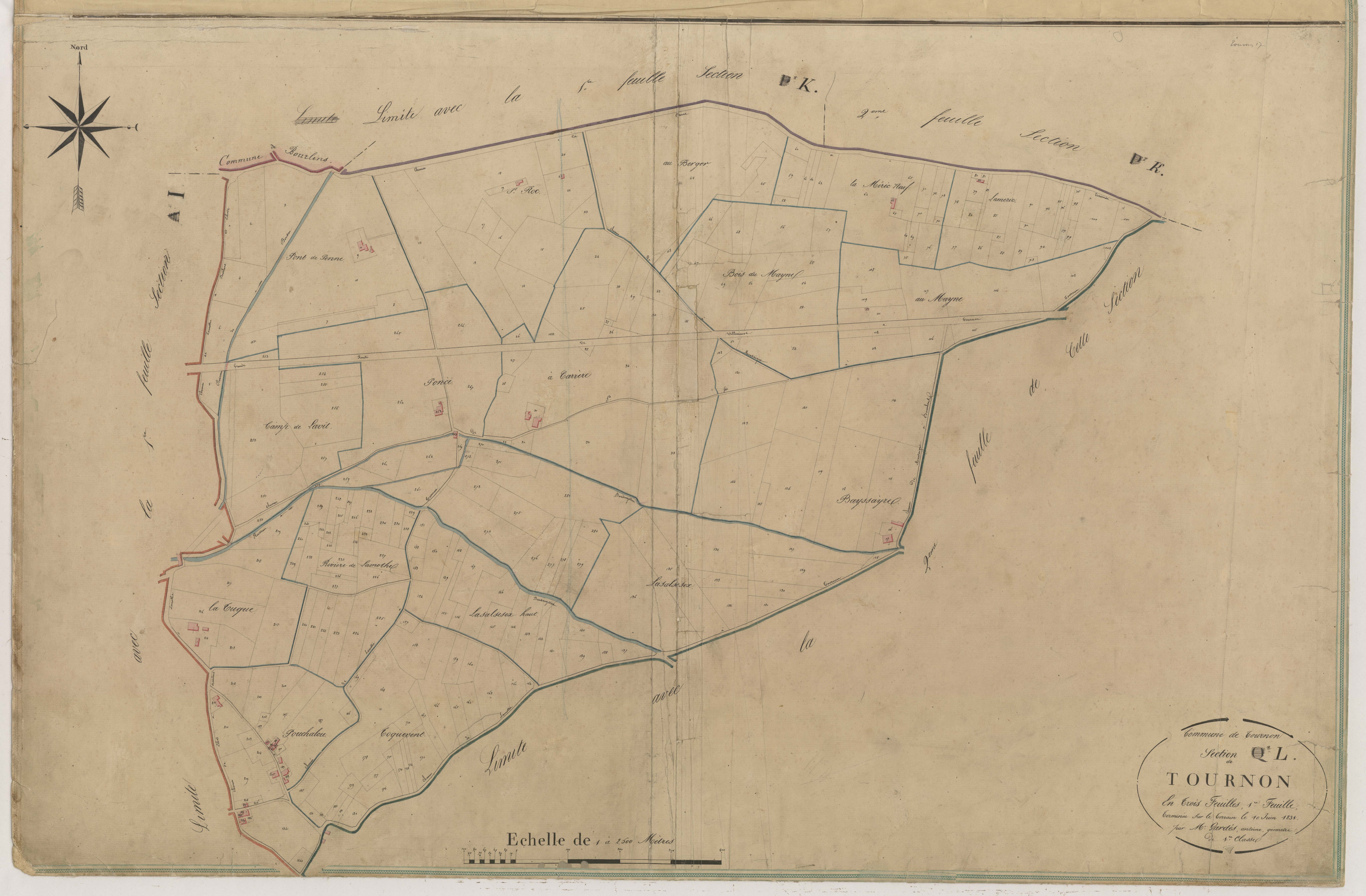 Plan napoléonien-L1 La Ville, Tournon-d’Agenais