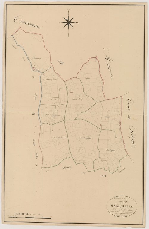 Plan napoléonien, atlas-N1 Masquières, Tournon-d’Agenais