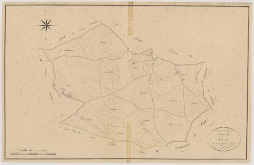 Plan napoléonien, atlas-O2 Pis, Tournon-d’Agenais