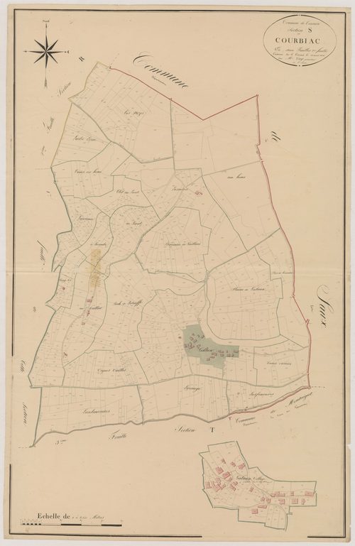 Plan napoléonien, atlas-S2 Courbiac, Tournon-d’Agenais