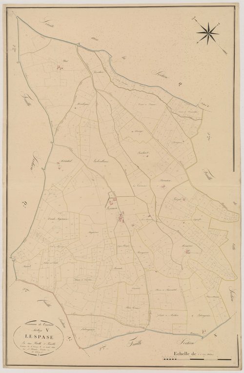 Plan napoléonien, atlas-V1 Lespase, Tournon-d’Agenais