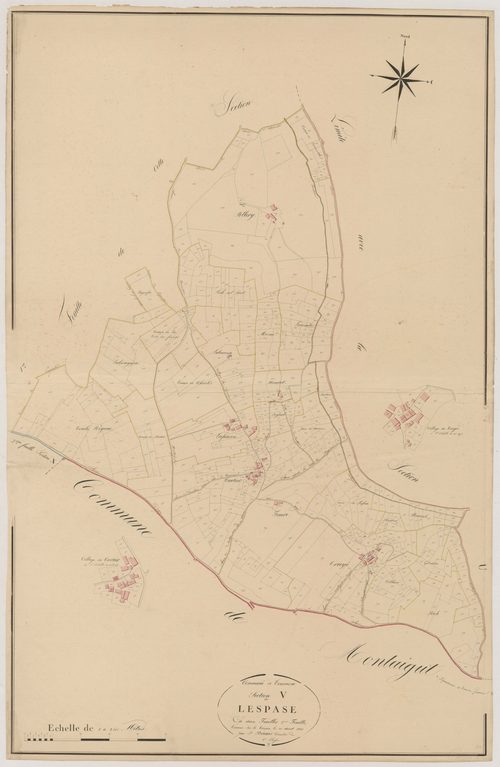 Plan napoléonien, atlas-V2 Lespase, Tournon-d’Agenais