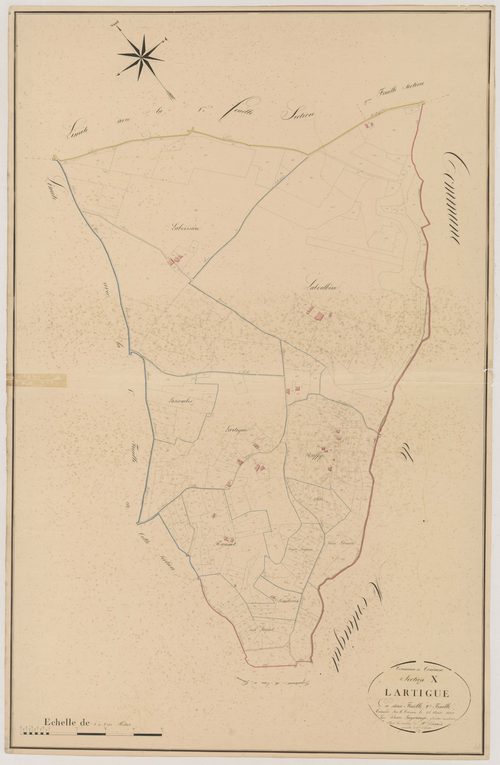 Plan napoléonien, atlas-X2 Lartigue, Tournon-d’Agenais