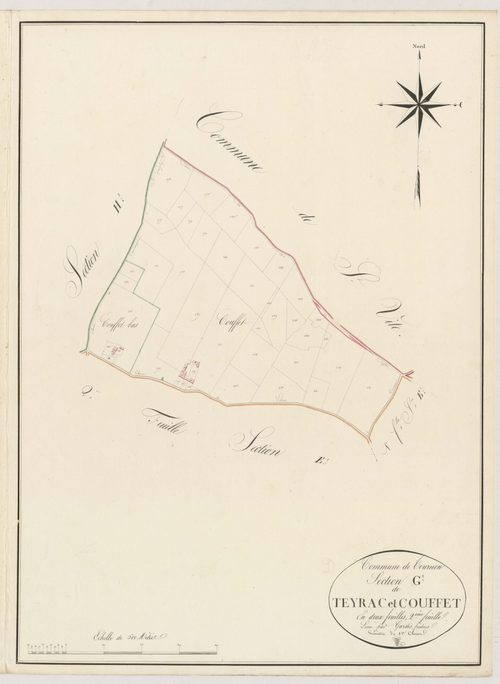 Plan napoléonien, atlas-G²2 Teyrac et Couffet, Tournon-d’Agenais