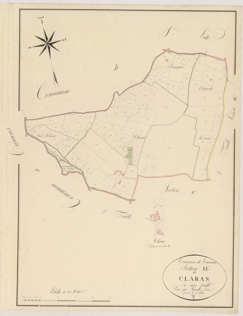 Plan napoléonien, atlas-H² Claras, Tournon-d’Agenais