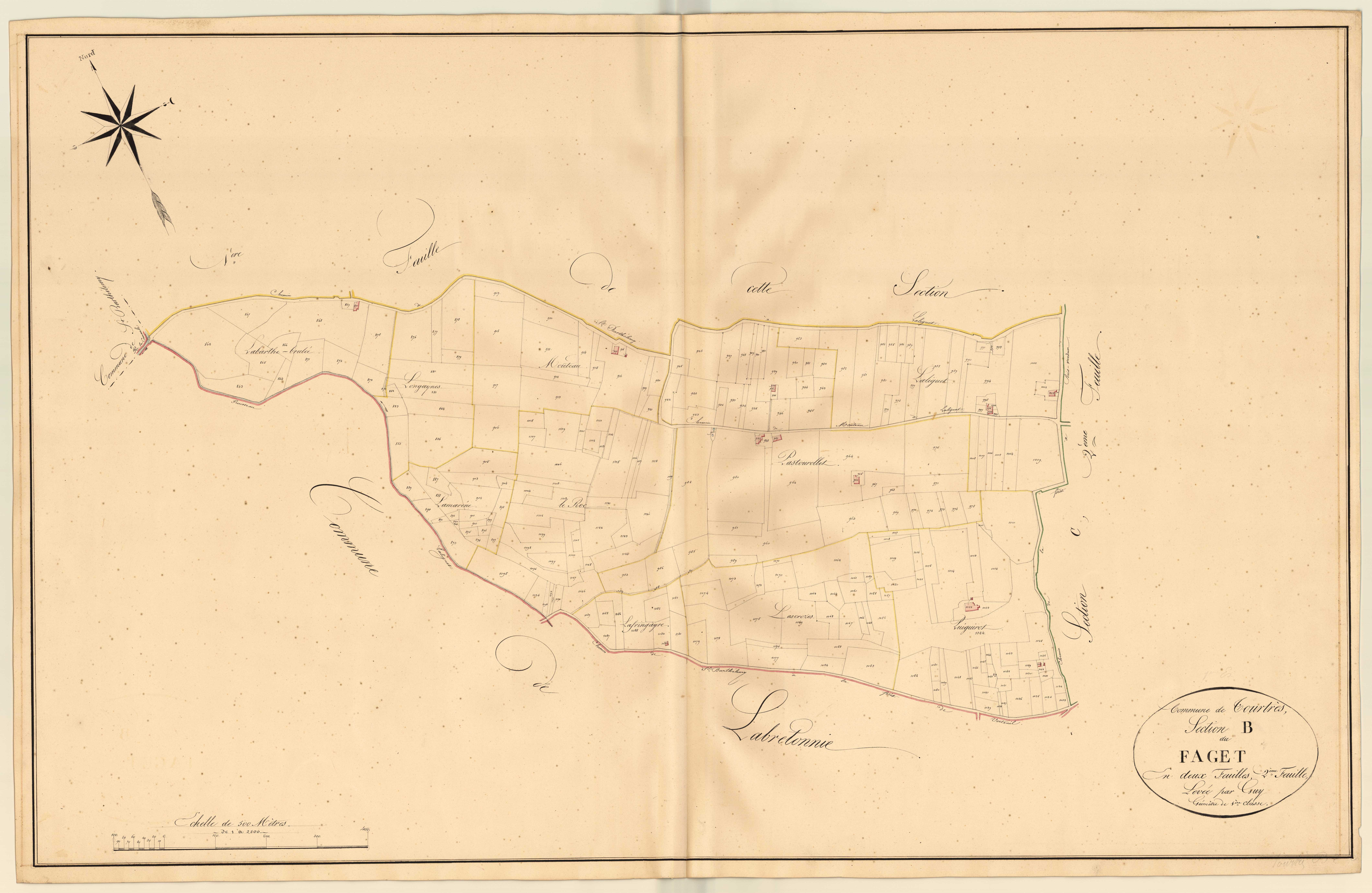 Plan napoléonien, atlas-B2 Faget, Tourtrès
