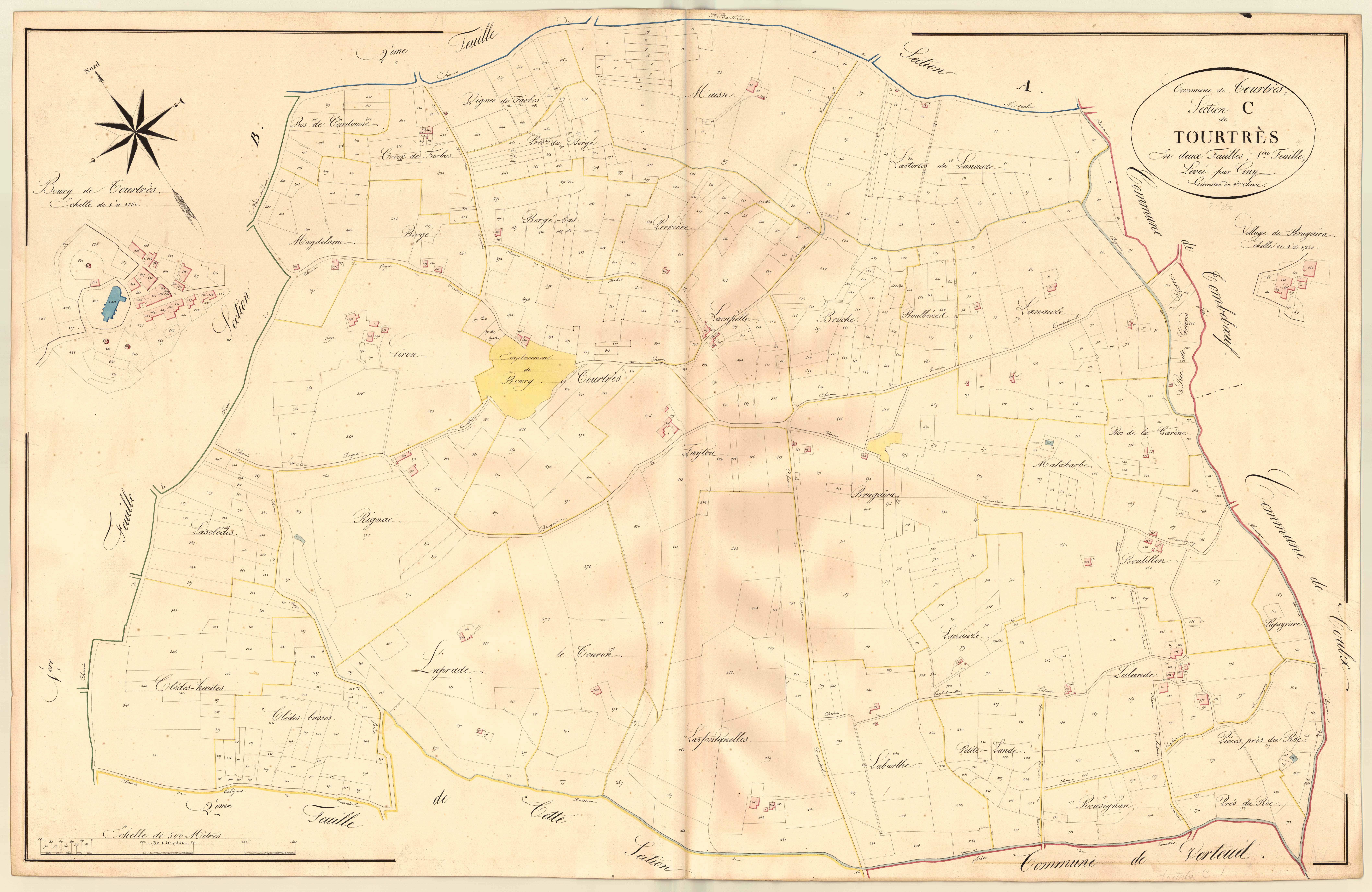 Plan napoléonien, atlas-C1 Tourtrès, Tourtrès