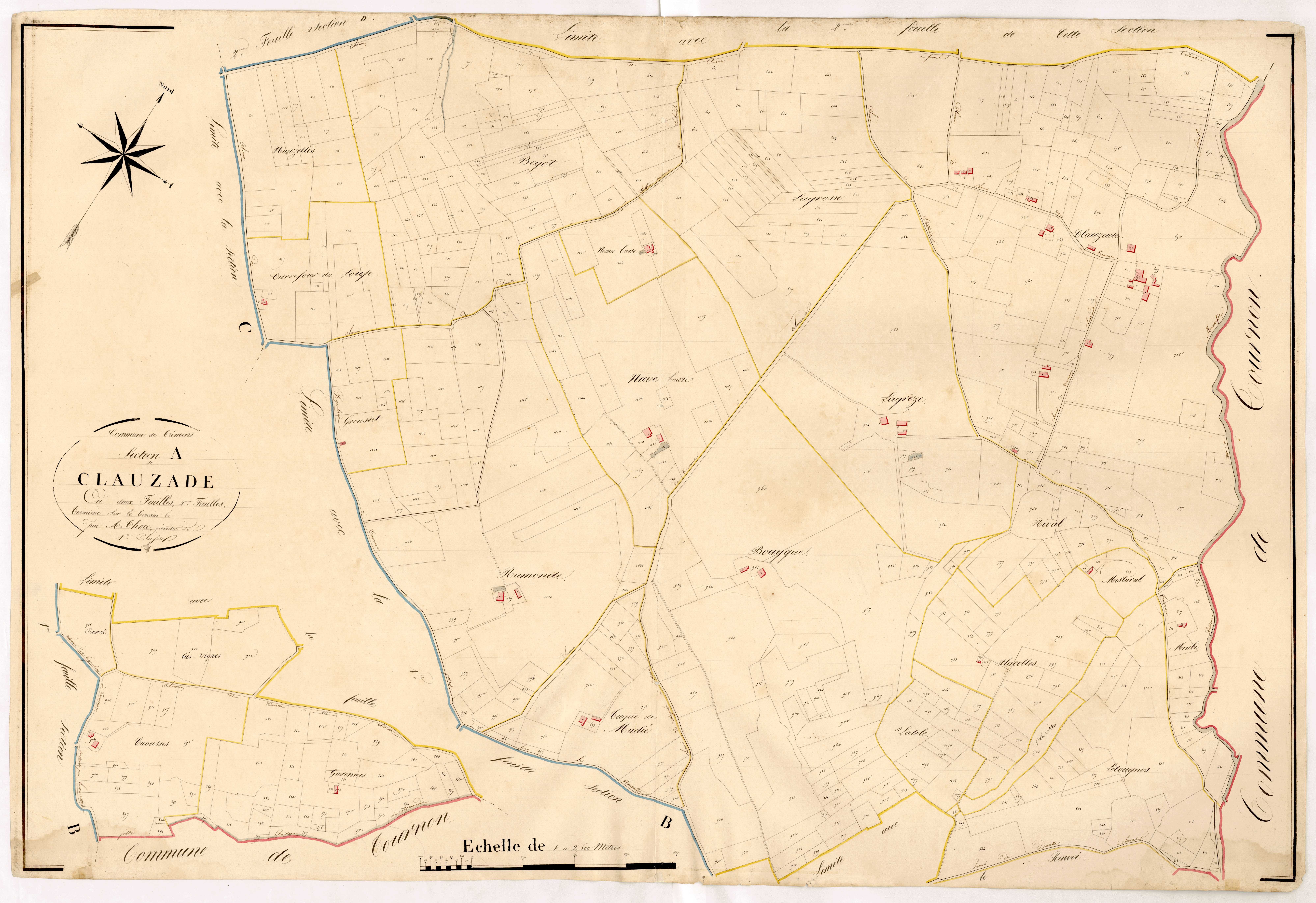 Plan napoléonien, atlas-A2 Clauzade, Trémons