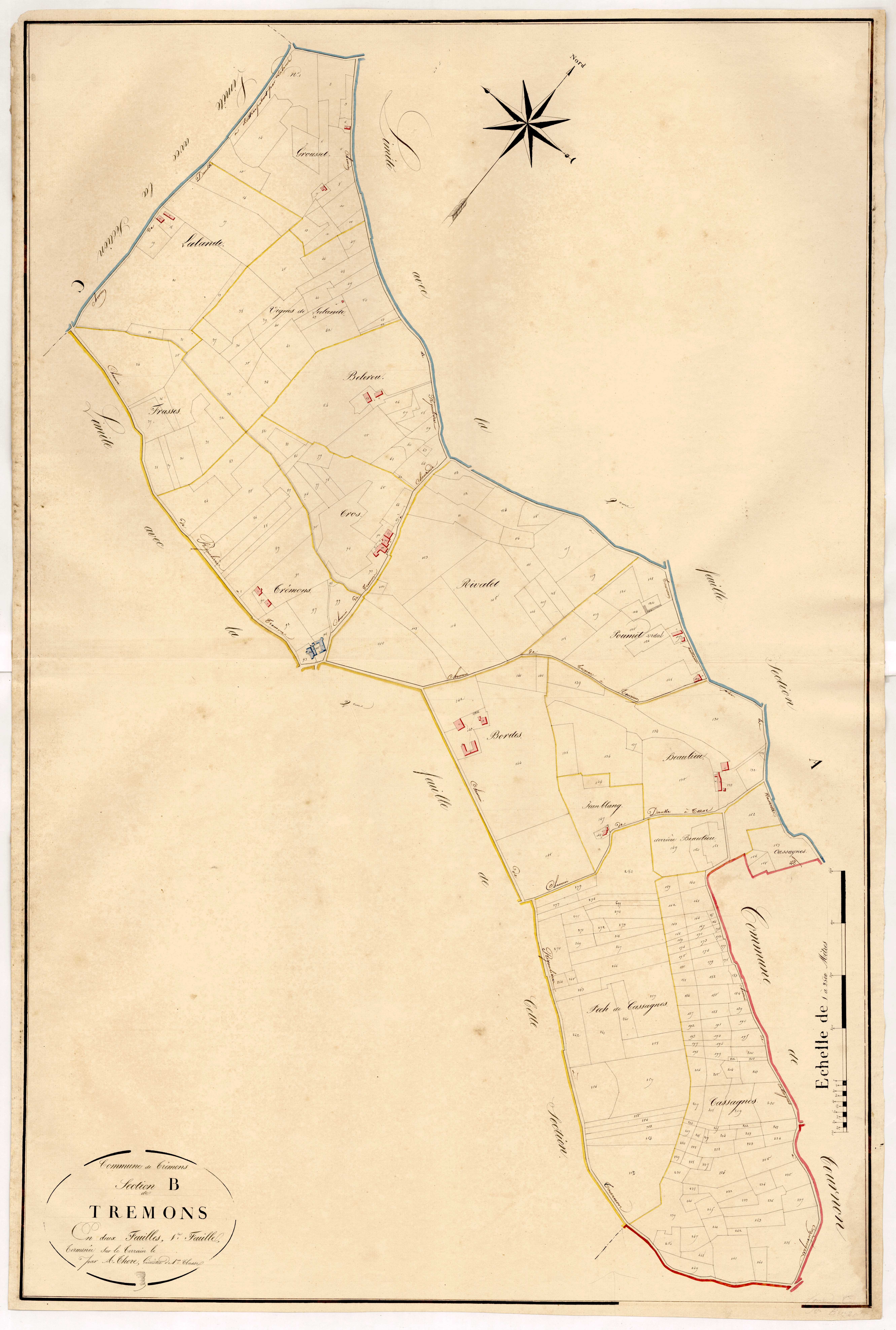 Plan napoléonien, atlas-B1 Trémons, Trémons