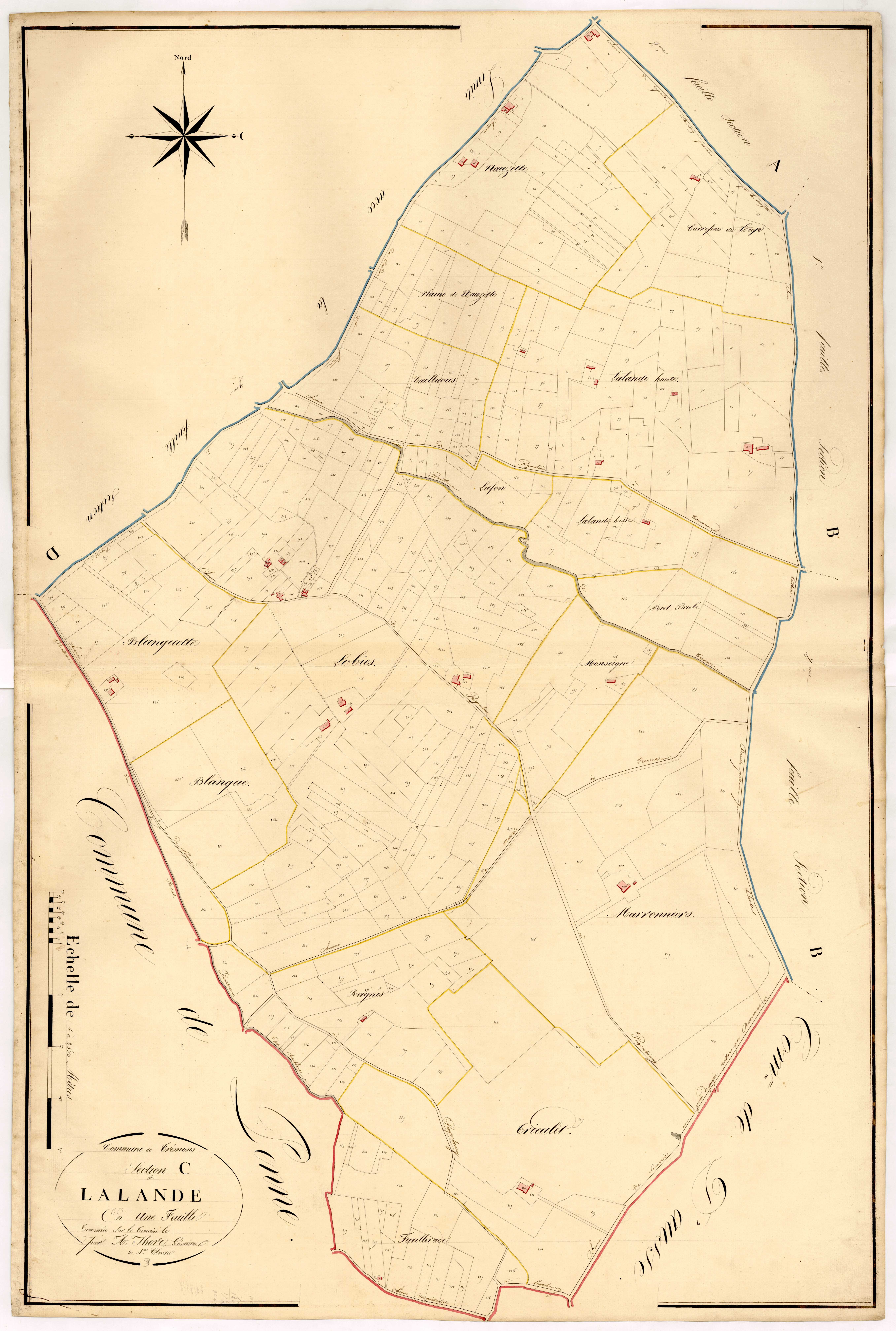 Plan napoléonien, atlas-C Lalande, Trémons