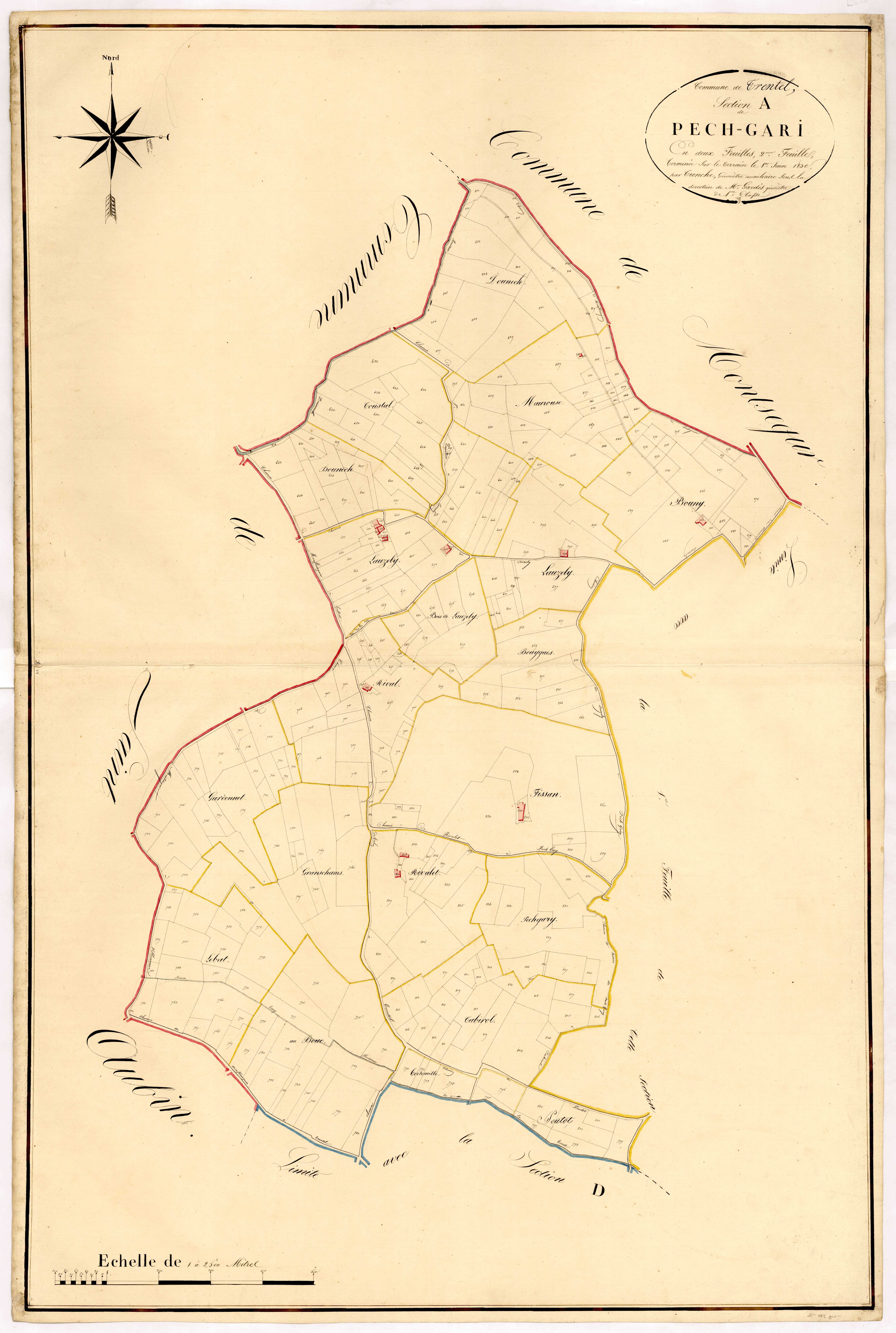 Plan napoléonien, atlas-A2 Pech-Gari, Trentels