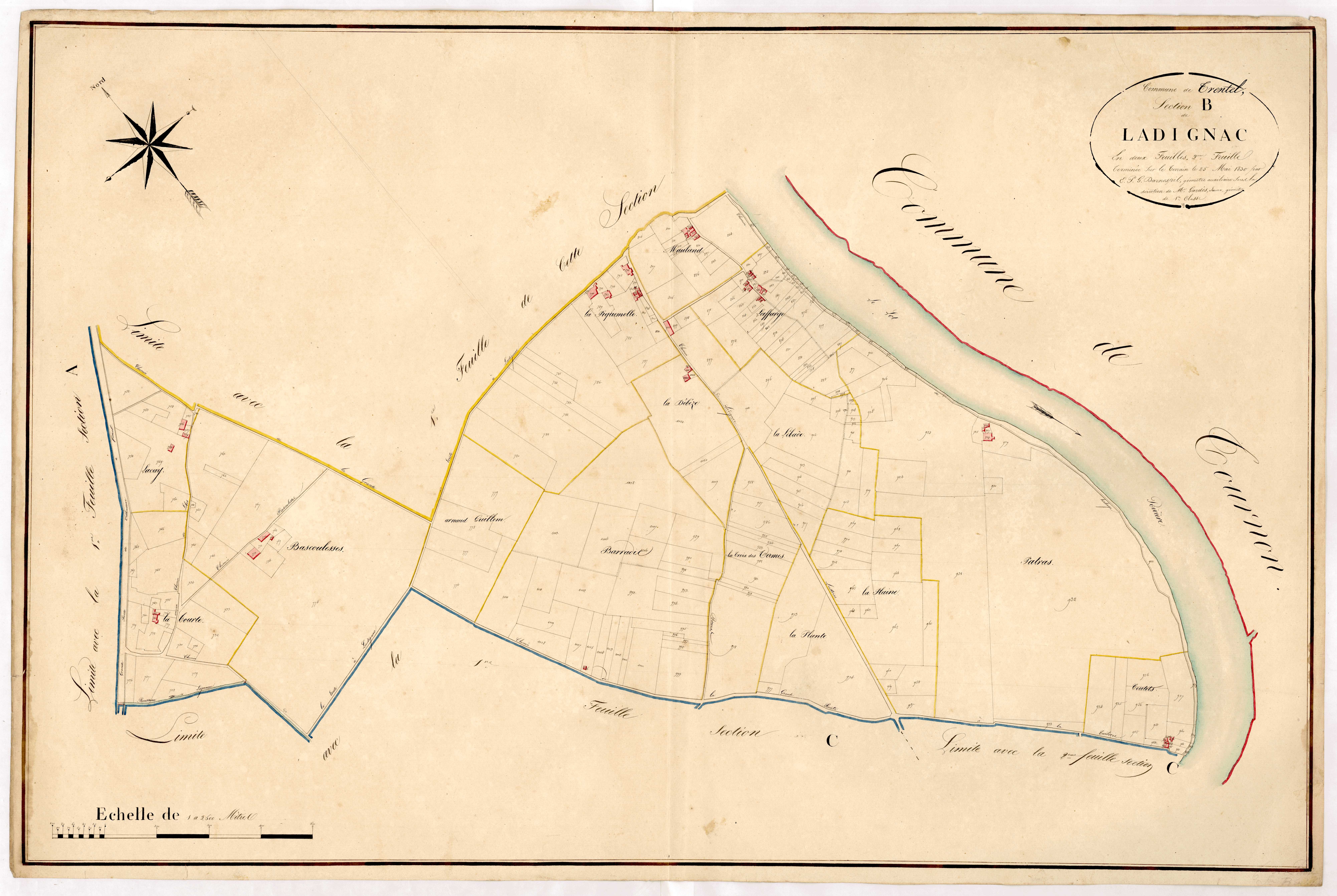 Plan napoléonien, atlas-B2 Ladignac, Trentels