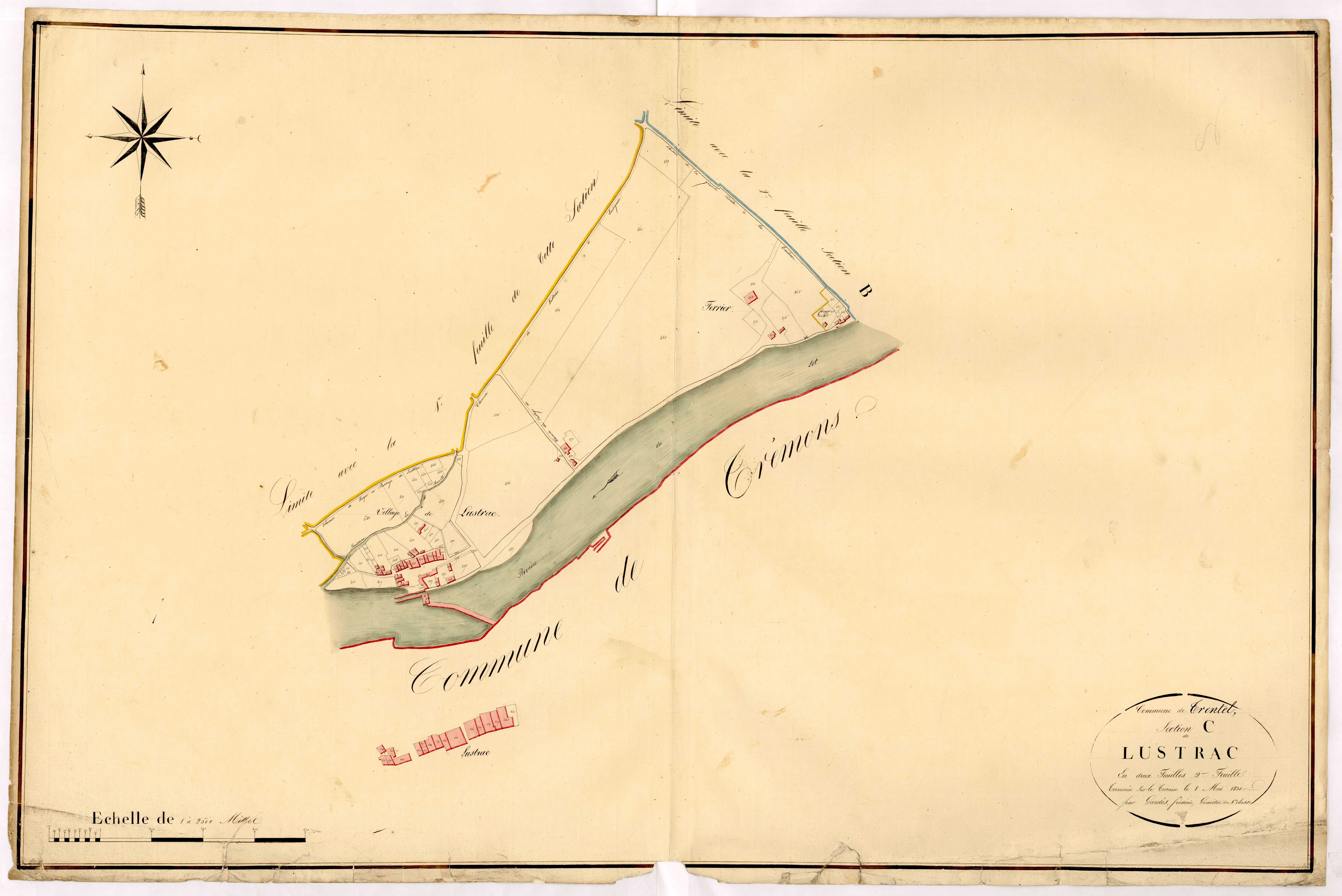 Plan napoléonien, atlas-C2 Lustrac, Trentels