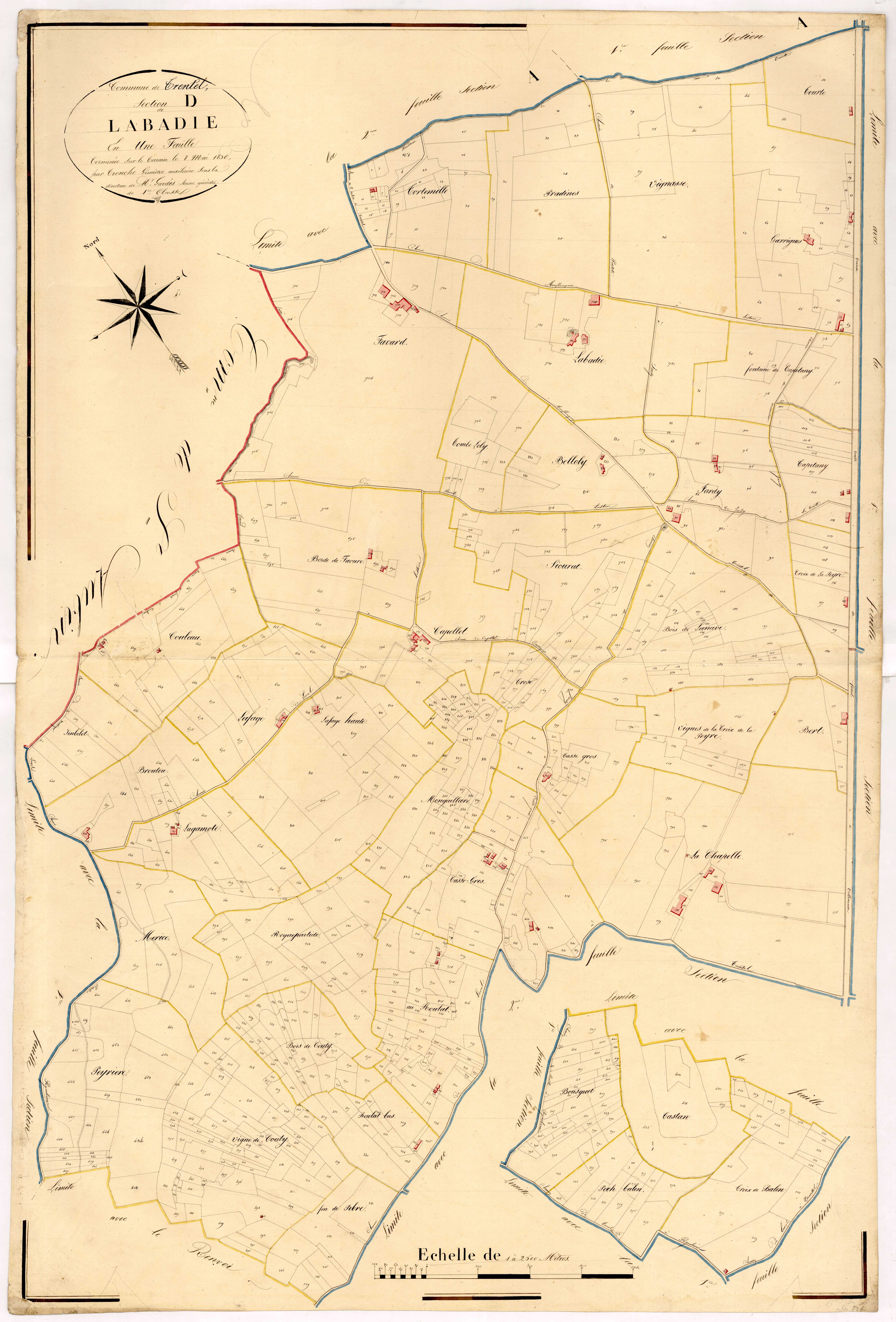 Plan napoléonien, atlas-D Labadie, Trentels