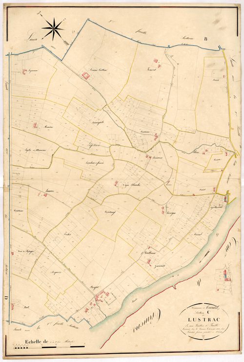 Plan napoléonien, atlas-C1 Lustrac, Trentels