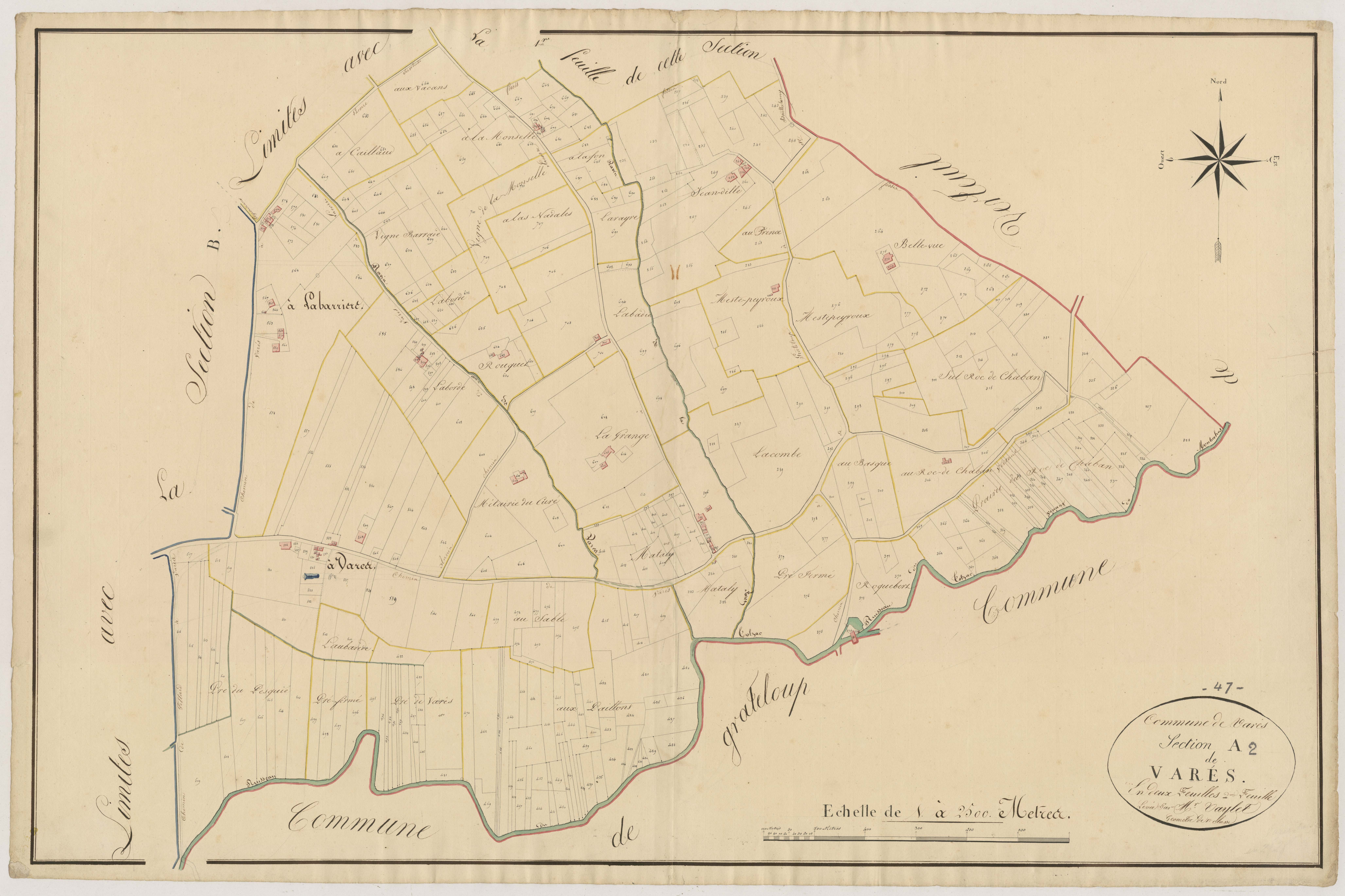 Plan napoléonien, atlas-A2 Varès, Varès