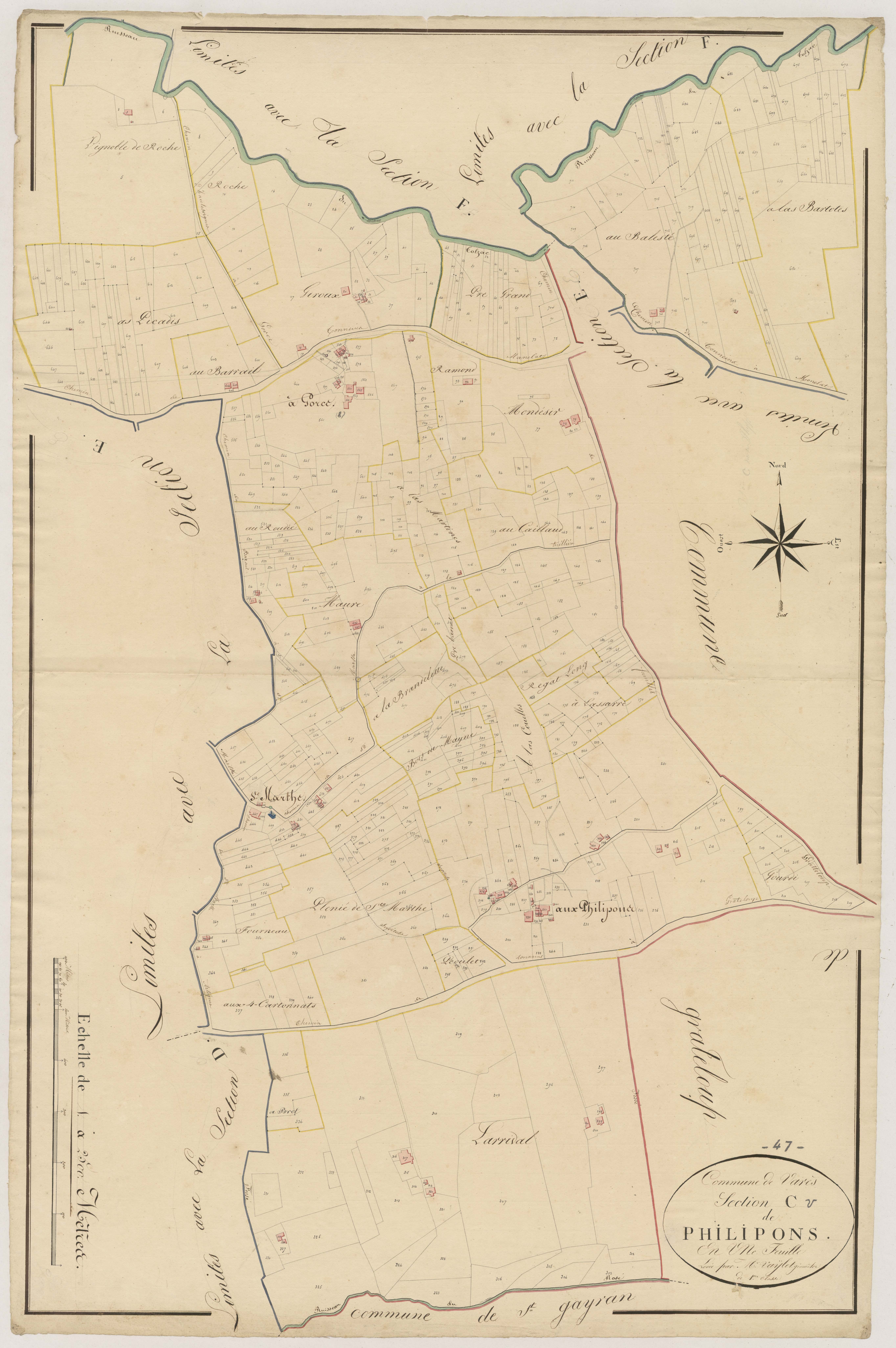Plan napoléonien, atlas-C Philipons, Varès