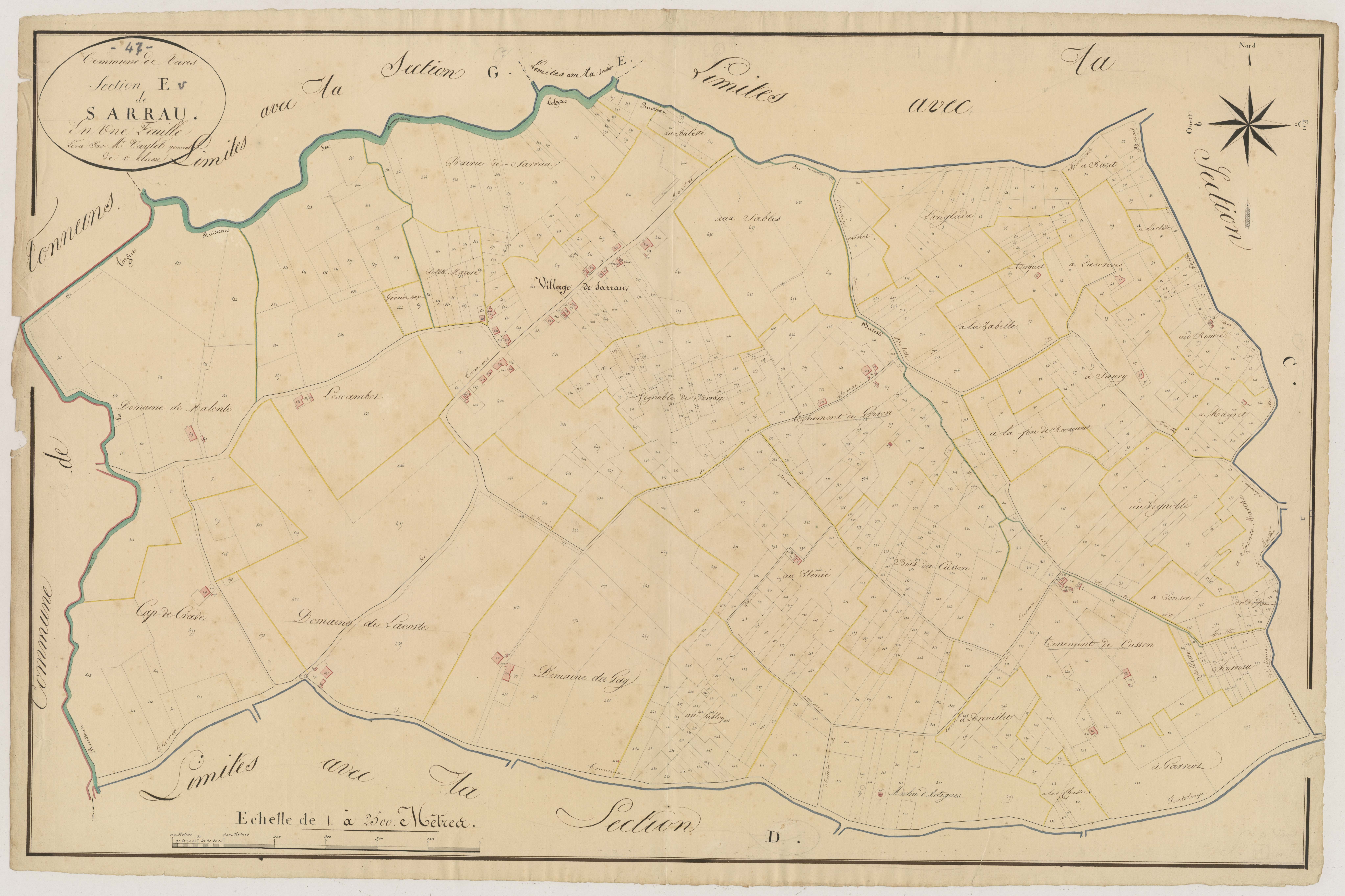 Plan napoléonien, atlas-E Sarrau, Varès
