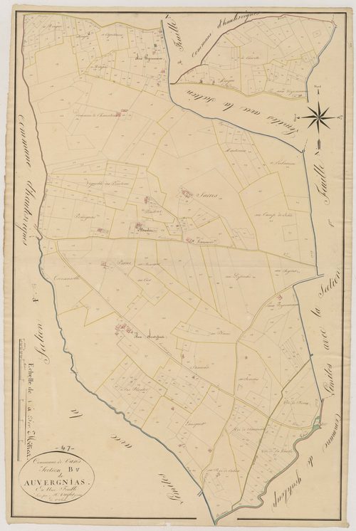 Plan napoléonien, atlas-B Auvergnias, Varès