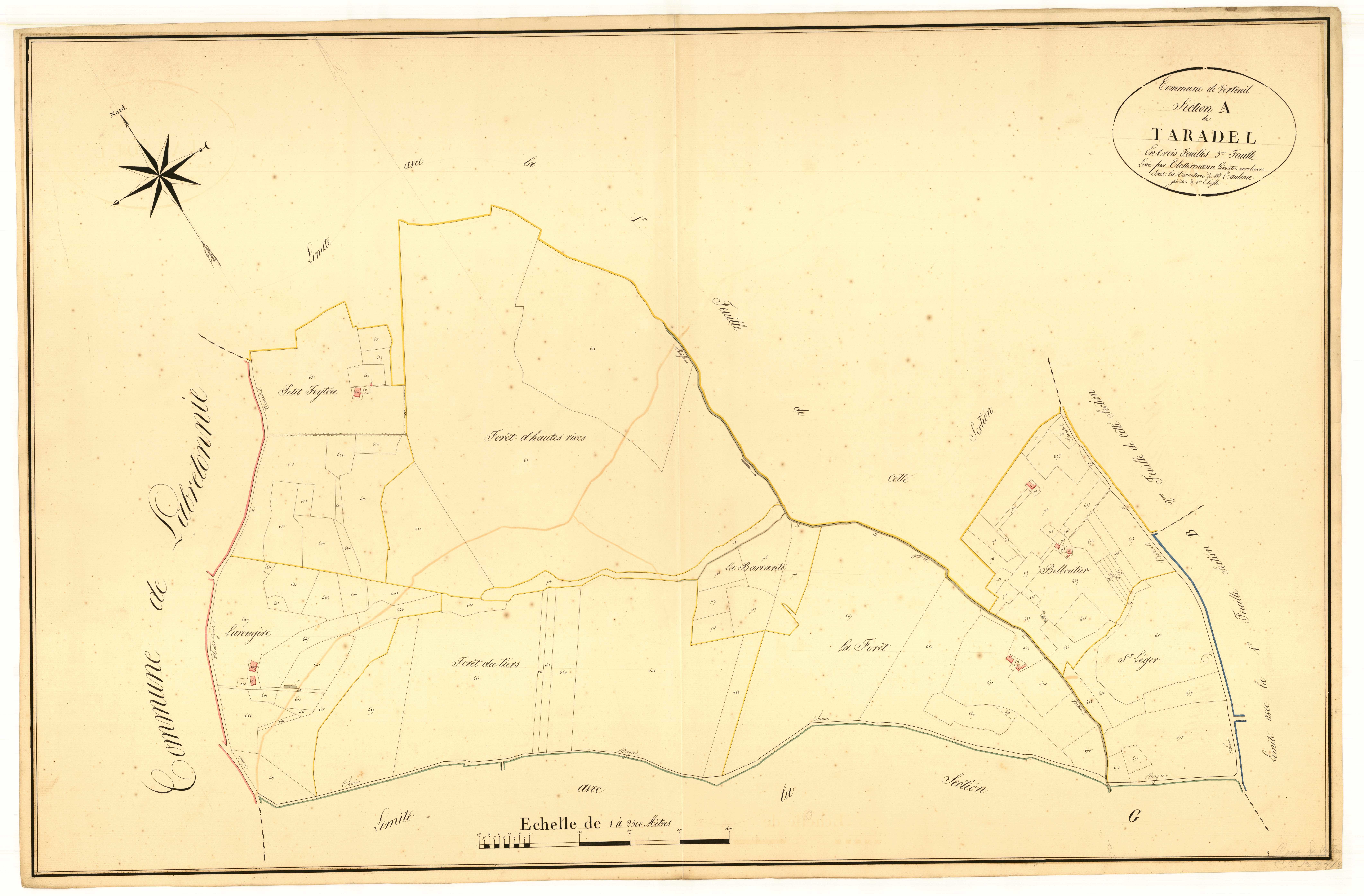 Plan napoléonien, atlas-A3 Taradel, Verteuil-d’Agenais