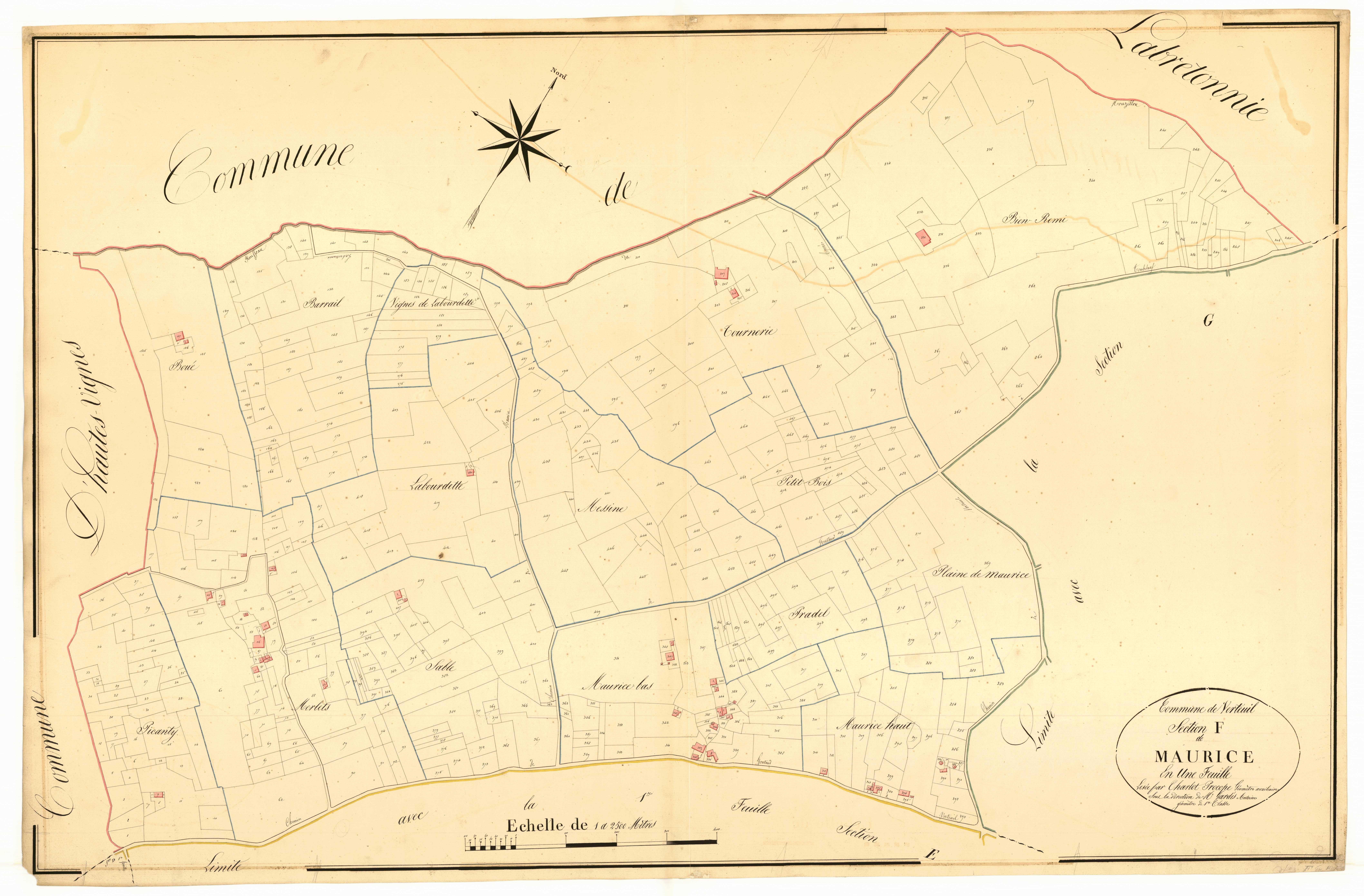 Plan napoléonien, atlas-F Maurice, Verteuil-d’Agenais