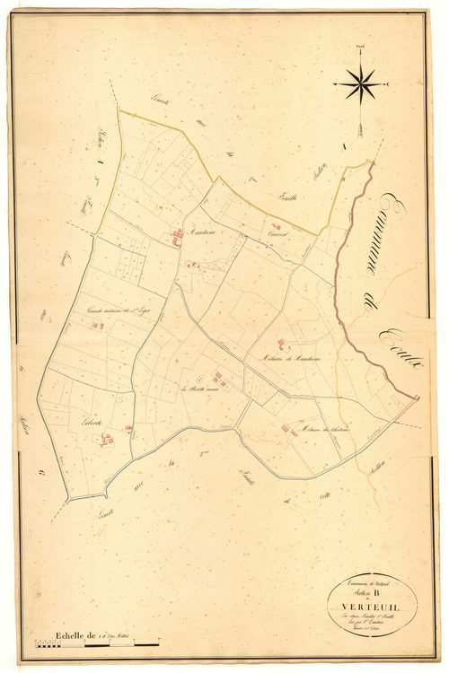 Plan napoléonien, atlas-B1 Verteuil, Verteuil-d’Agenais