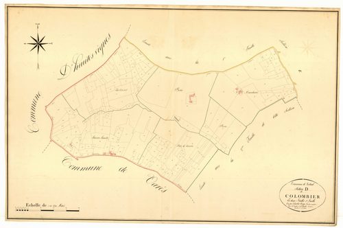 Plan napoléonien, atlas-D1 Colombier, Verteuil-d’Agenais
