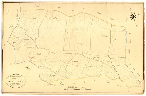 Plan napoléonien, atlas-G Brouillet, Verteuil-d’Agenais
