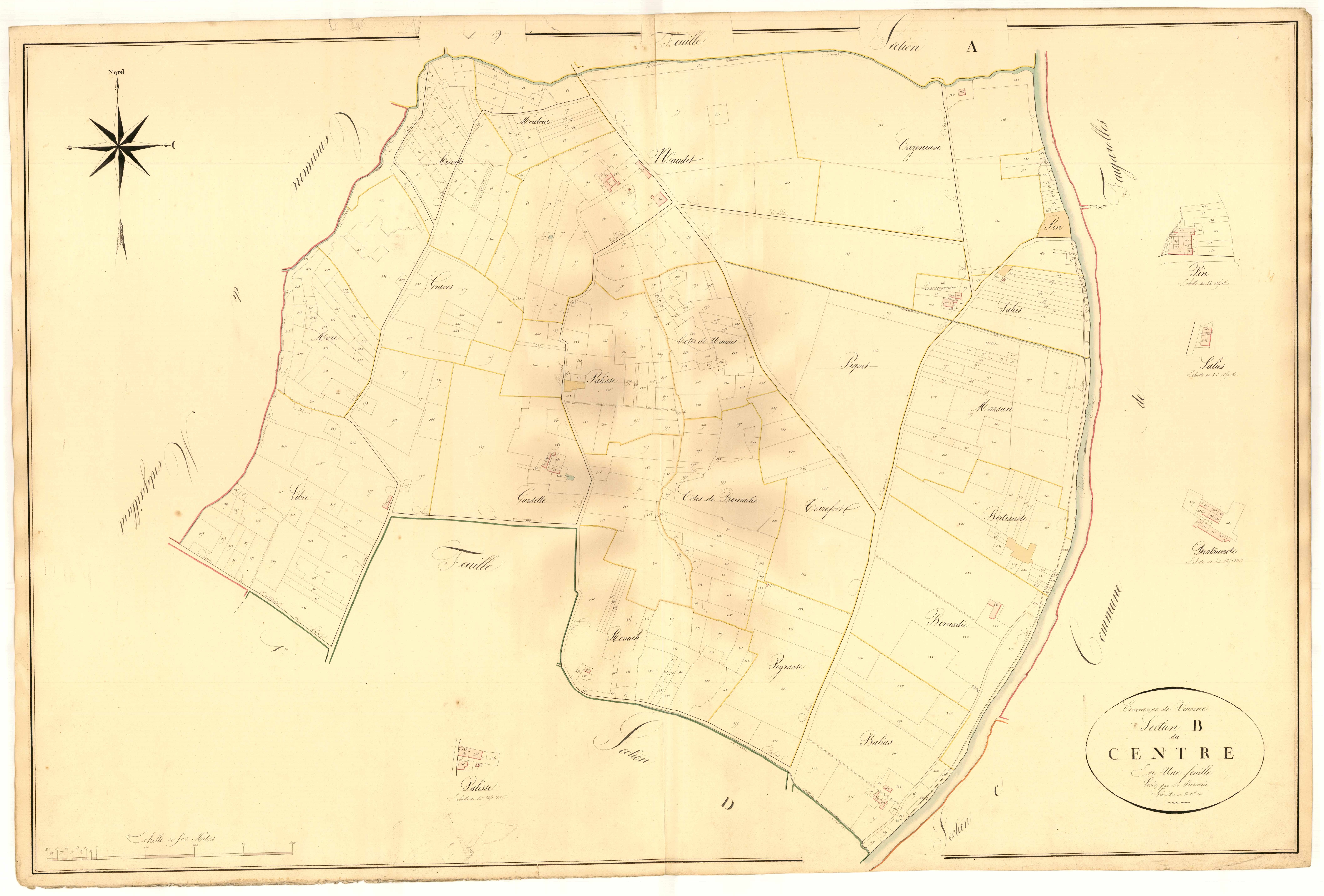 Plan napoléonien, atlas-B Centre, Vianne