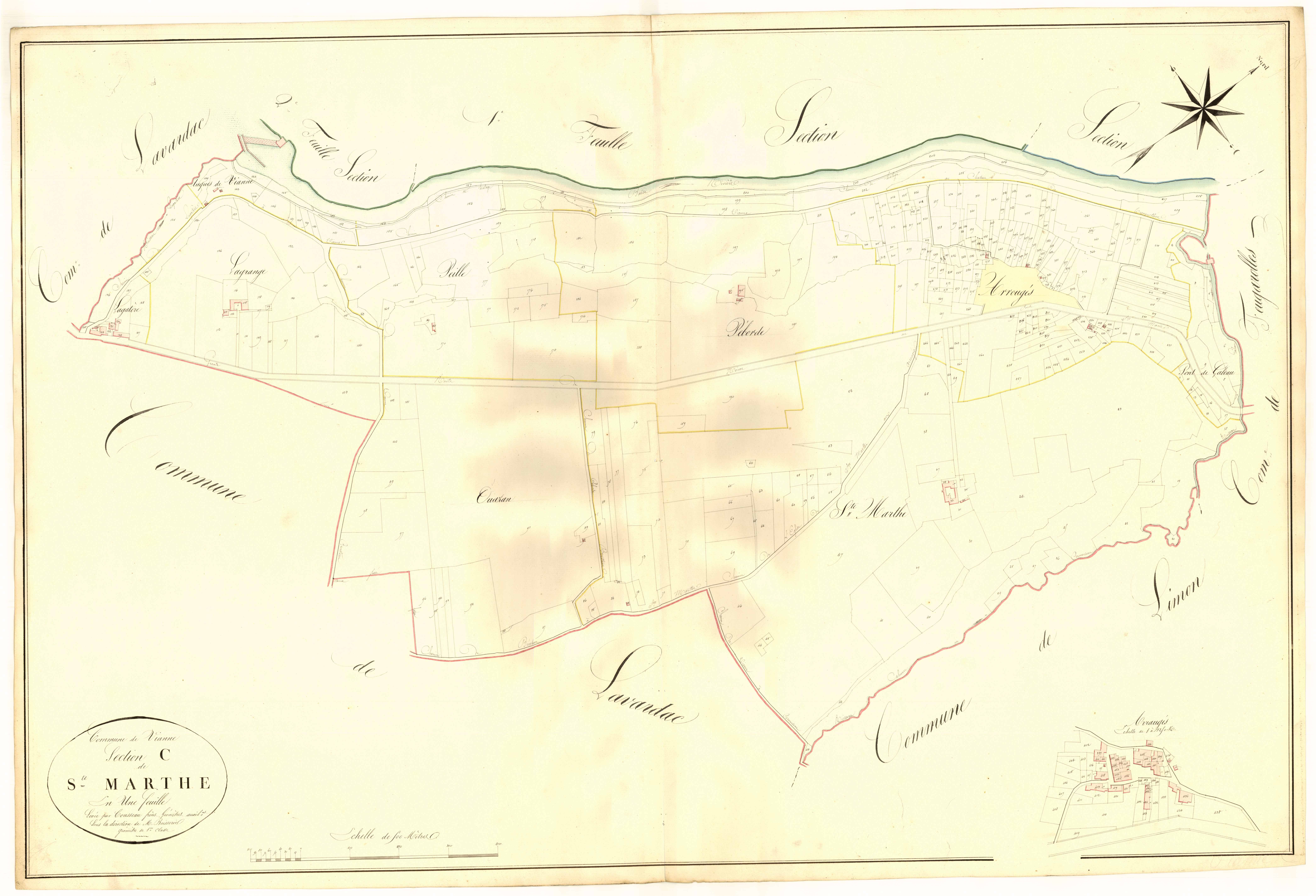 Plan napoléonien, atlas-C Sainte-Marthe, Vianne