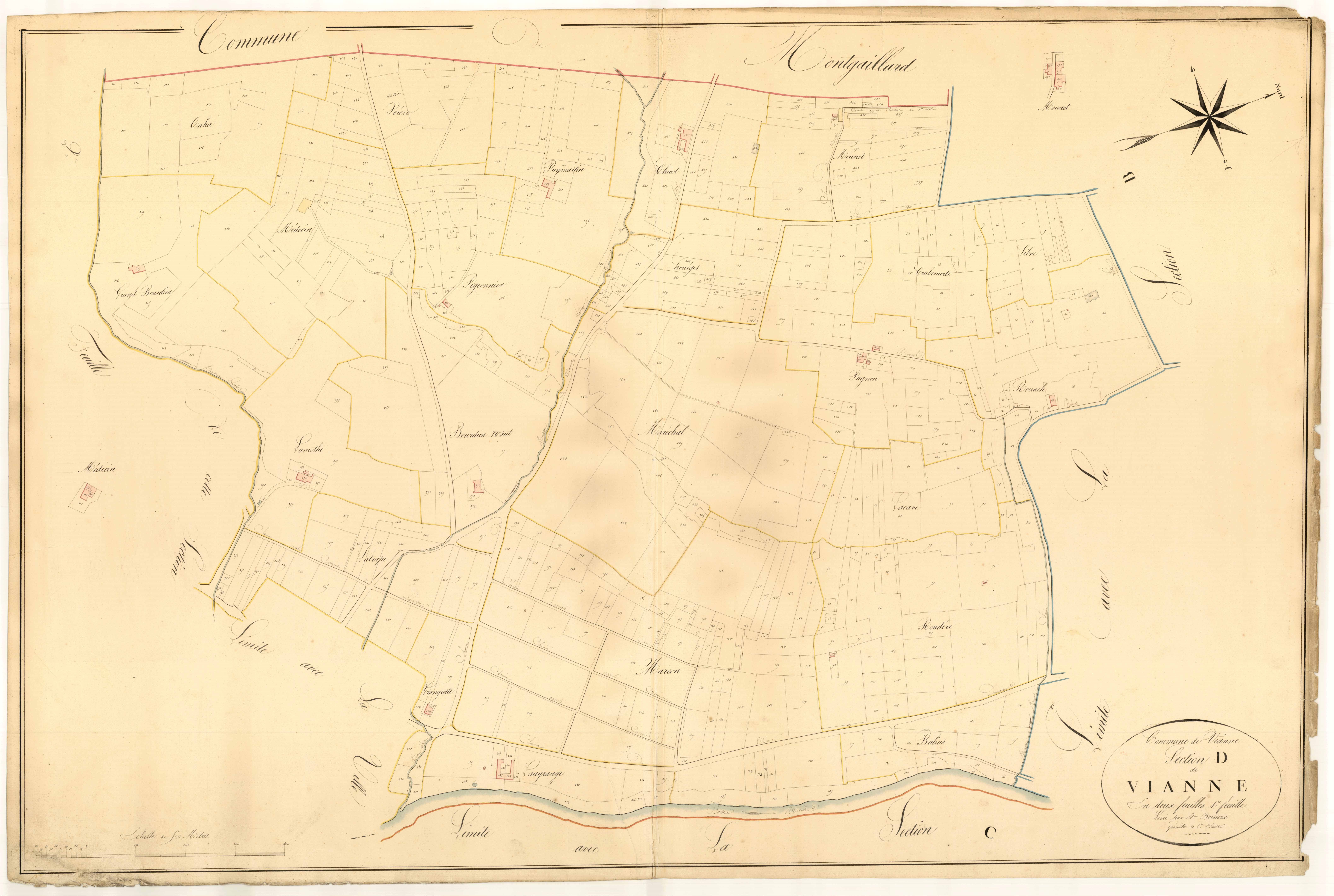 Plan napoléonien, atlas-D1 Vianne, Vianne