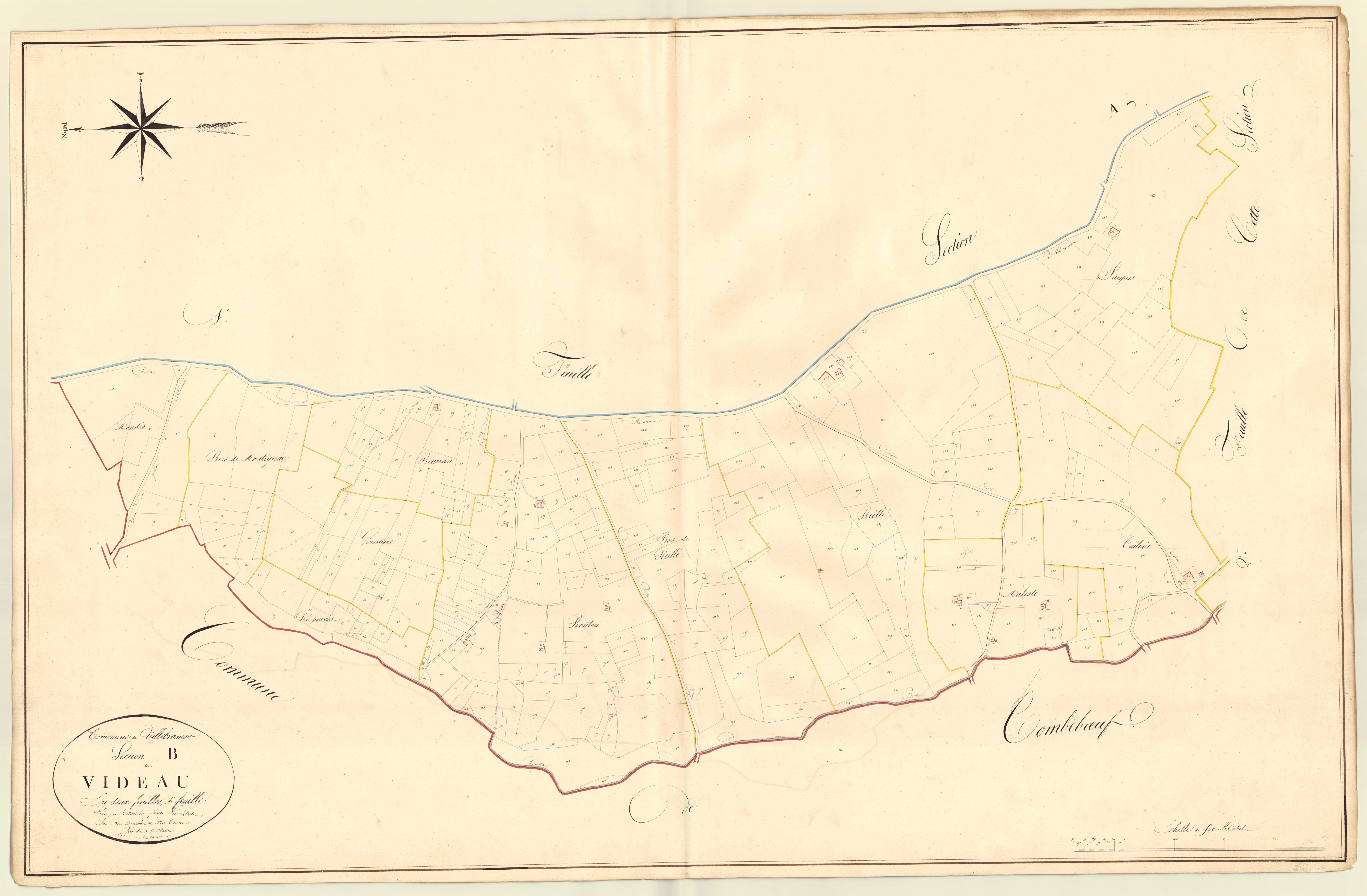Plan napoléonien, atlas-B1 Videau, Villebramar