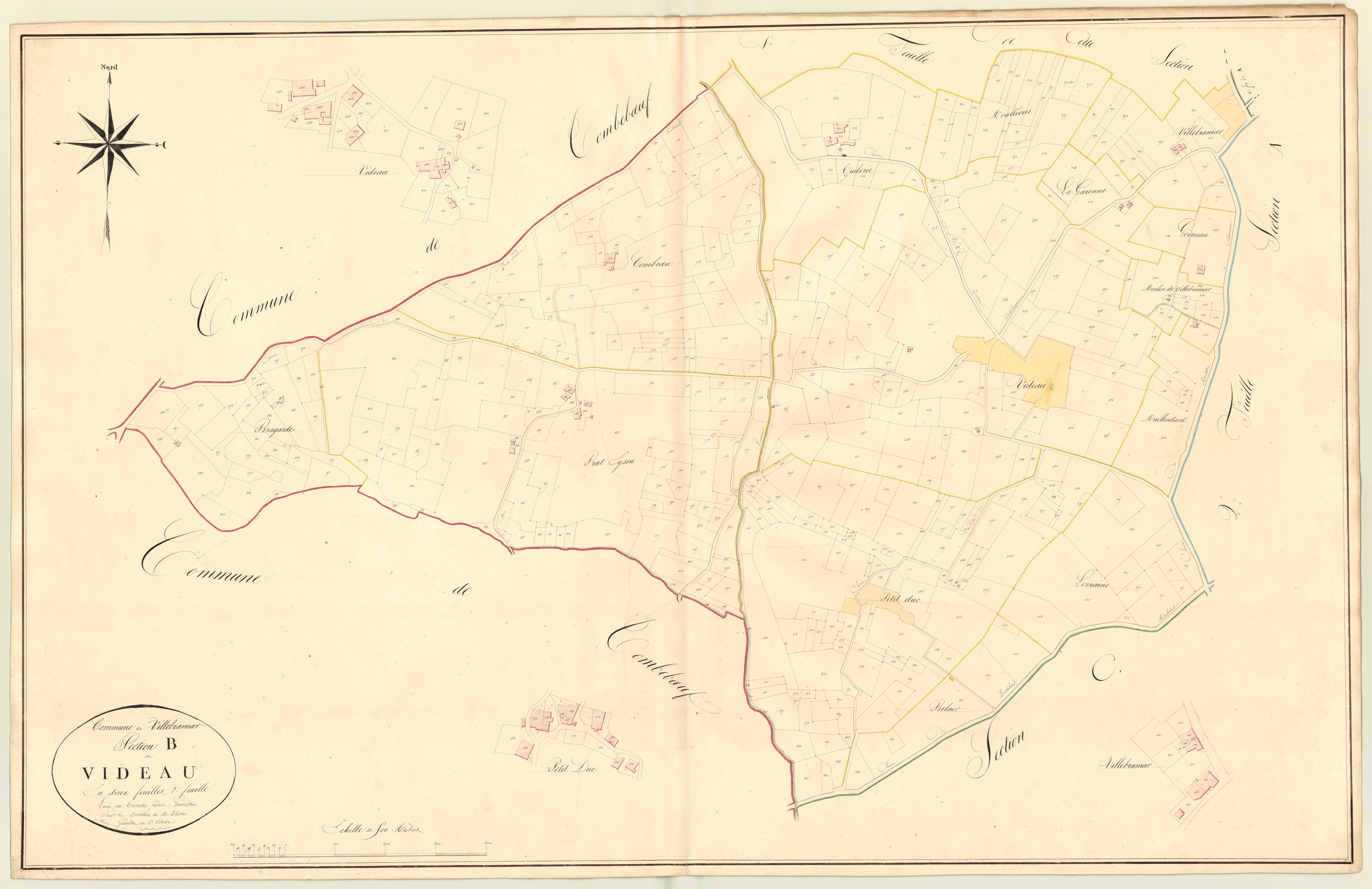 Plan napoléonien, atlas-B2 Videau, Villebramar
